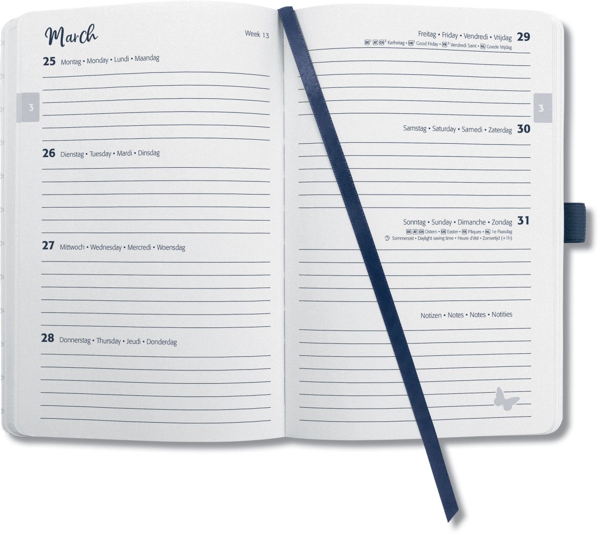 Thumbnail - Sigel Buchkalender Wochenkalender Jolie 2024 ca. A6 1 Woche/2 Seiten Hardcover midnight b
