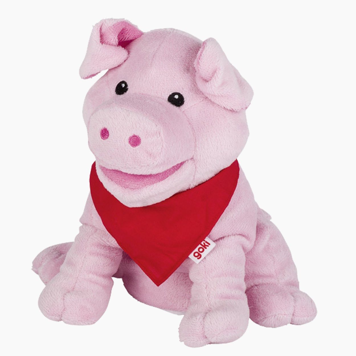 goki Handpuppe Handpuppe Schwein Snelly (1-tlg), auch zum Kuscheln ist sie super geeignet