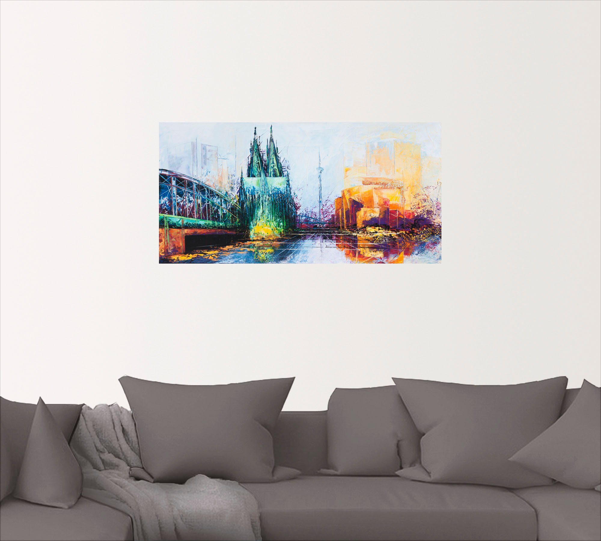 Artland Wandbild »Köln Skyline«, Deutschland (1 Stück), in vielen Größen & Produktarten - Alubild / Outdoorbild für den Außenbereich, Leinwandbild, Poster, Wandaufkleber / Wandtattoo auch für Badezimmer geeignet-kaufen