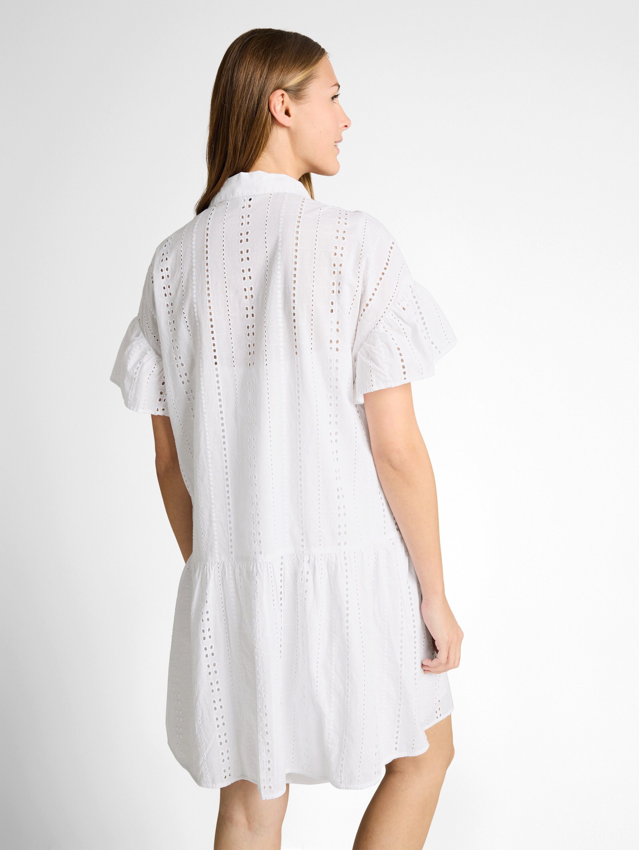 TOM TAILOR Denim Hemdblusenkleid Sommerkleid mit Häkel-Details