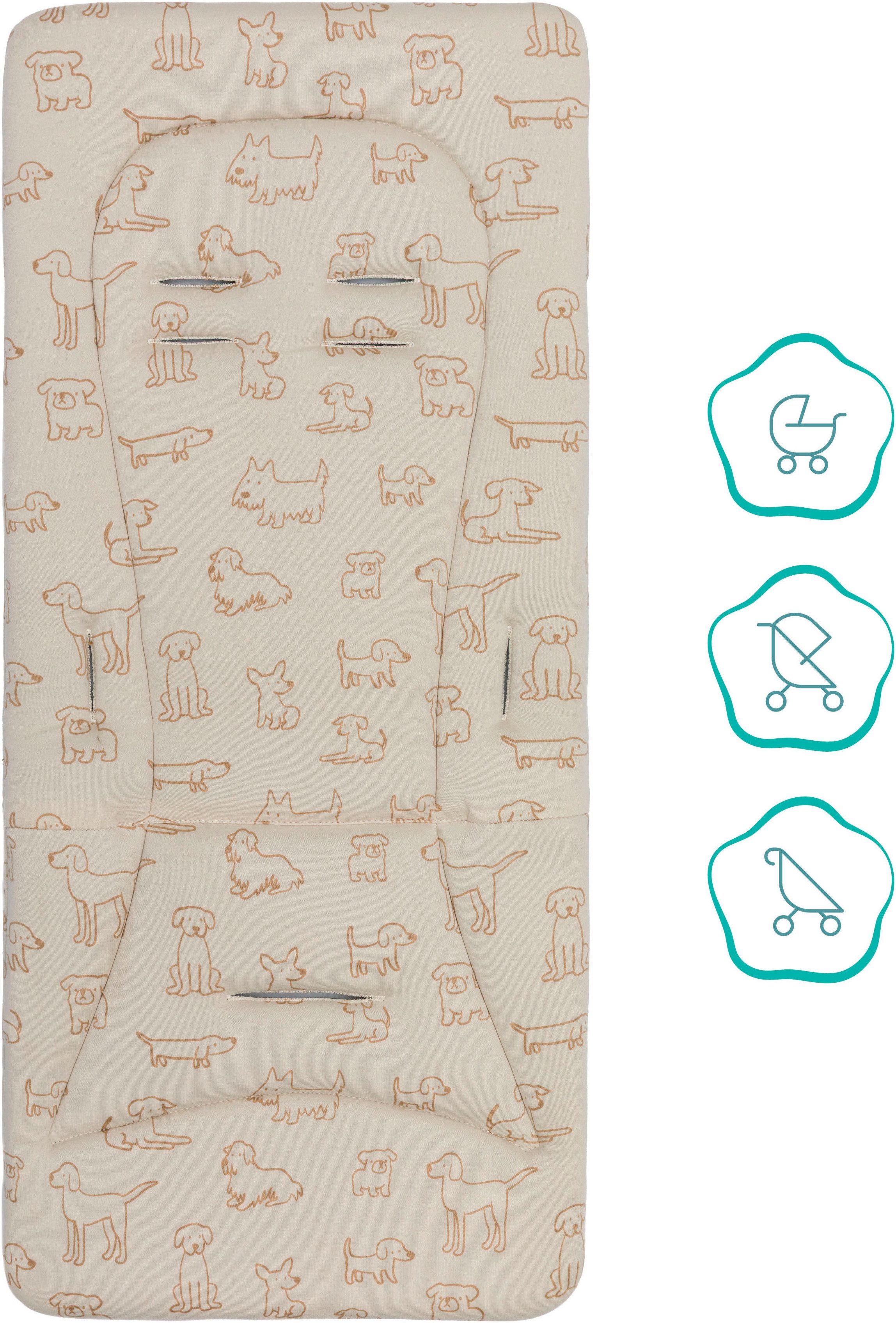Fillikid Kinder-Sitzauflage Wendeauflage Liner, für Buggy und Kinderwagen