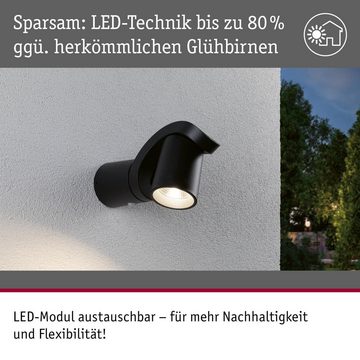 Paulmann LED Außen-Wandleuchte LED Wandleuchte Cuff in Anthrazit 10W 700lm IP44 mit Bewegungsmelder, keine Angabe, Leuchtmittel enthalten: Ja, fest verbaut, LED, warmweiss, Aussenlampe, Aussenwandleuchte, Outdoor-Leuchte