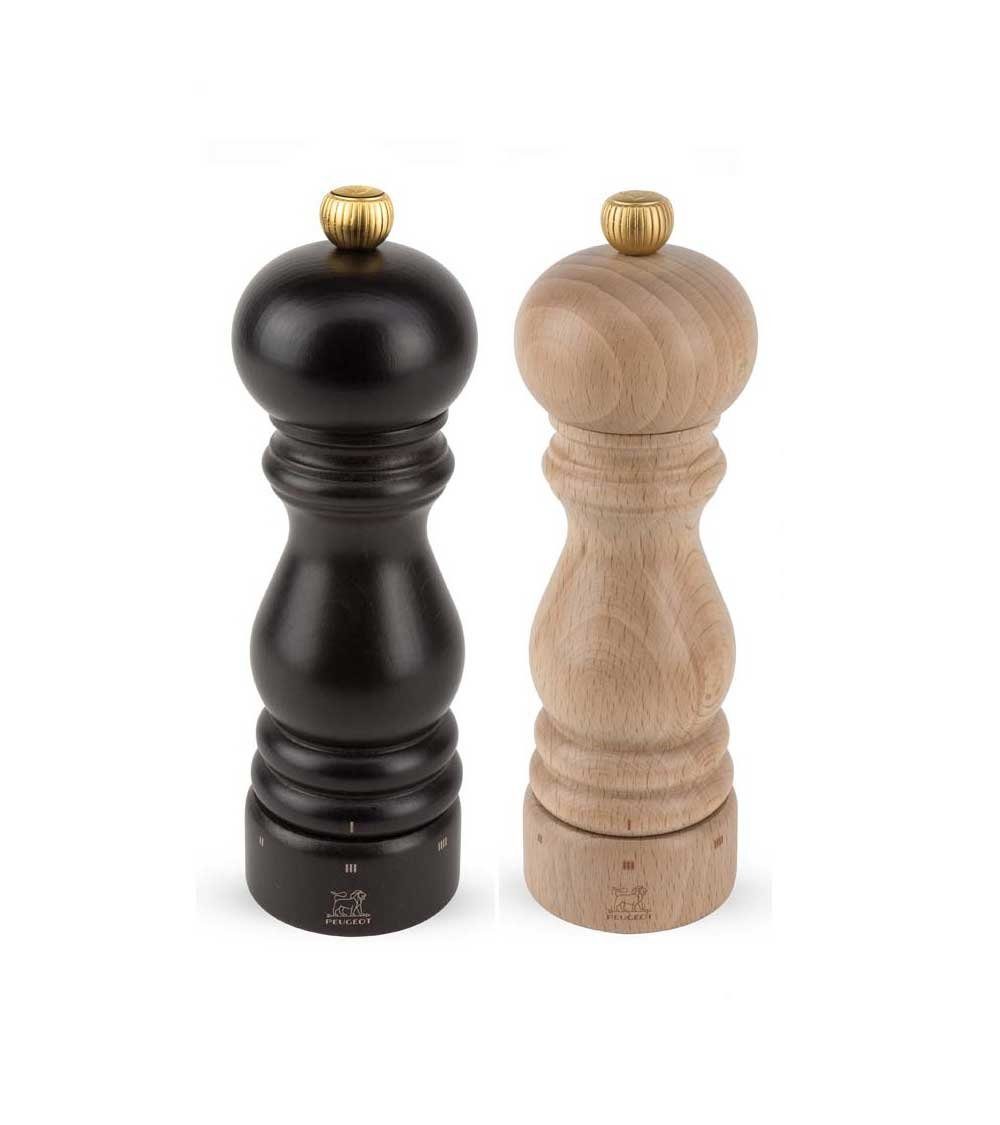 PEUGEOT Salz-/Pfeffermühle Dekomiro Set Paris Pfeffer- u. Salzmühle Schoko-Natur u-Select manuell, (2 Stück), neues Zirlion Mahlwerk - pulvere gemahlenes salz