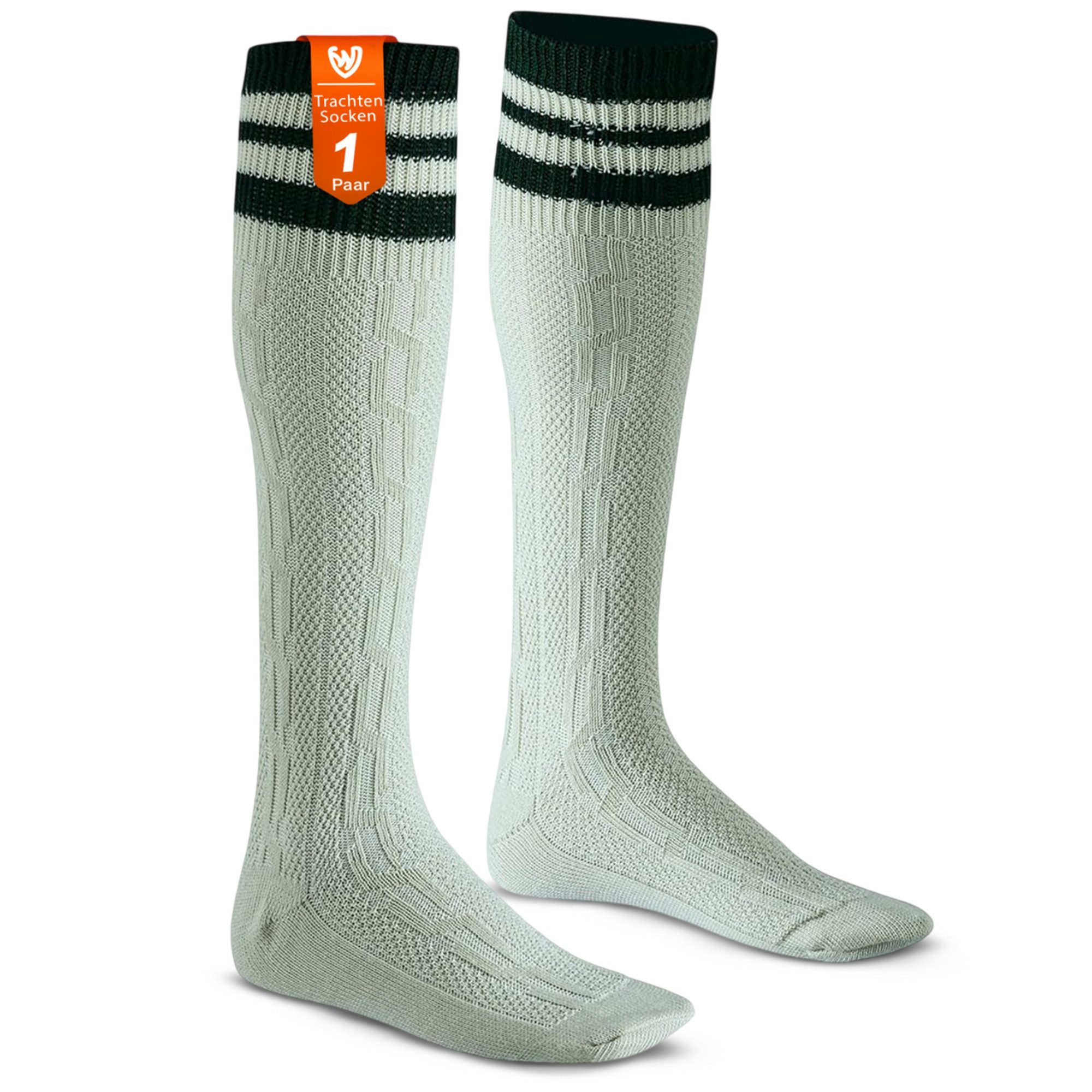 German Wear Trachtensocken GW251 Lange Trachtensocken Strümpfe Socken Baumwolle 50cm