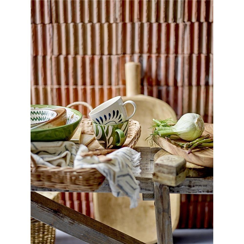 Bloomingville Tasse Heikki, Steingut, in Beige/Blau, 240ml