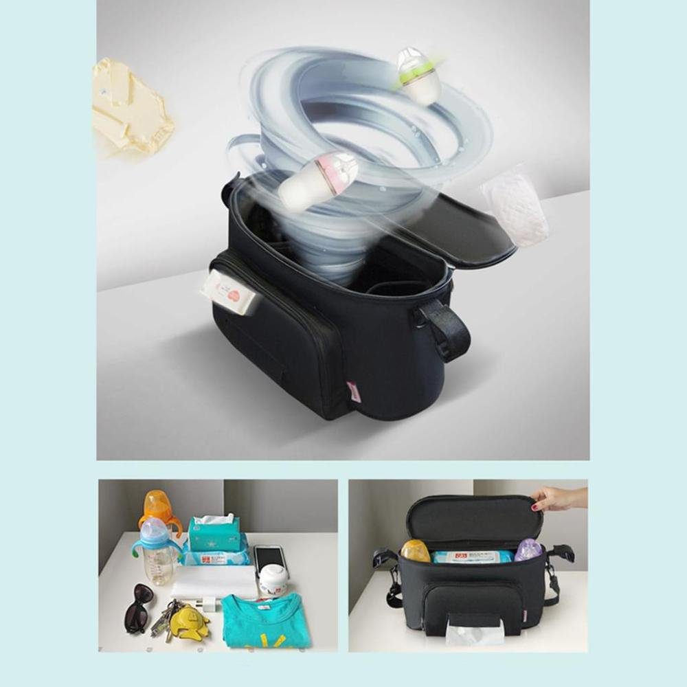 Lubgitsr Kinderwagen-Tasche Kinderwagen Organizer Universal, Stroller Schultergurten mit (1-tlg) Baby Bag