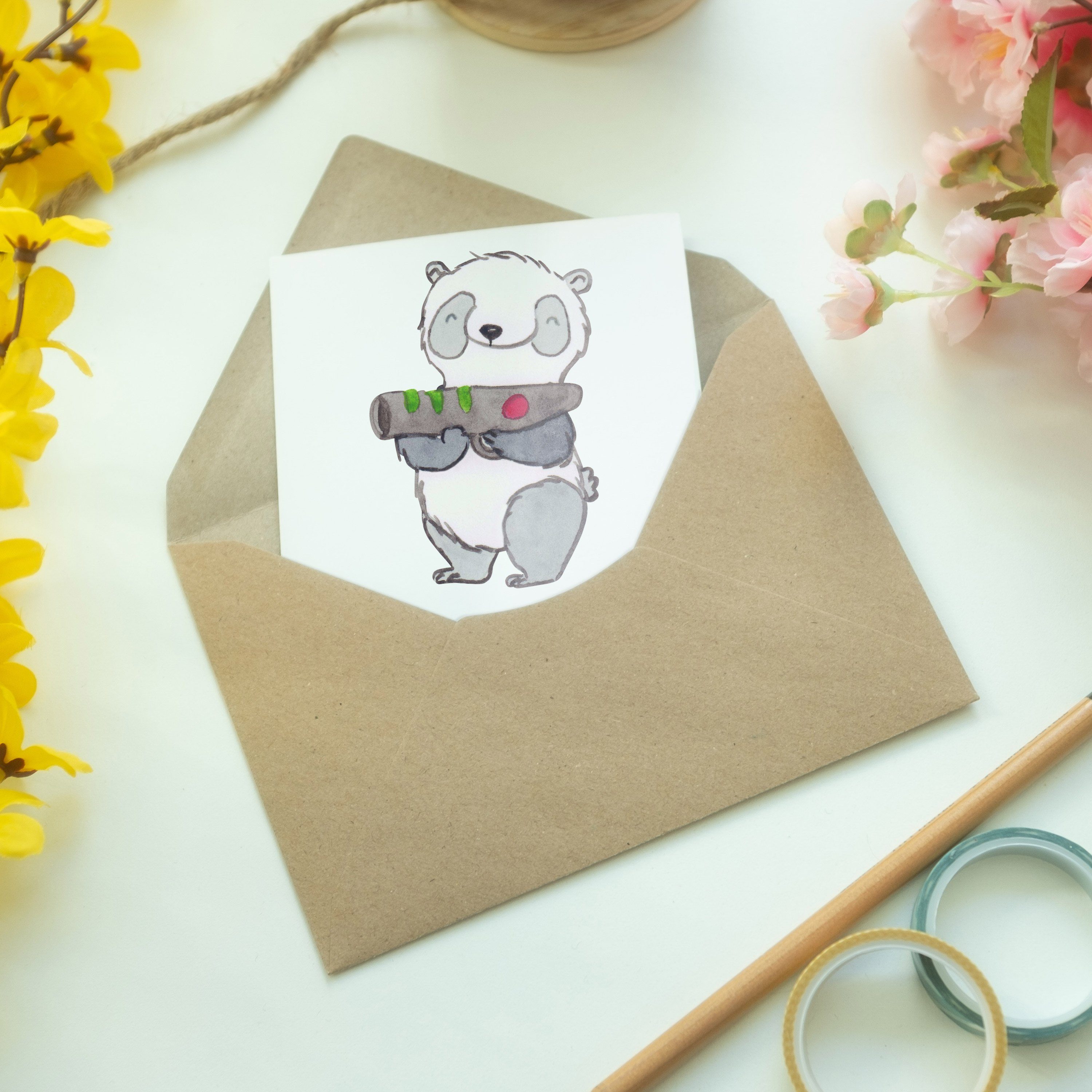 Mr. & Mrs. Sport, - Panda Geschenk, Panda LaserTag - Weiß Medizin Grußkarte Einladungskarte, Hoc