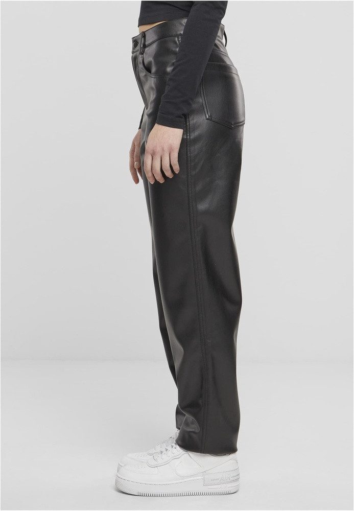 URBAN CLASSICS Lederhose Ladies Straight Leg Synthetic Leather Pants günstig online kaufen