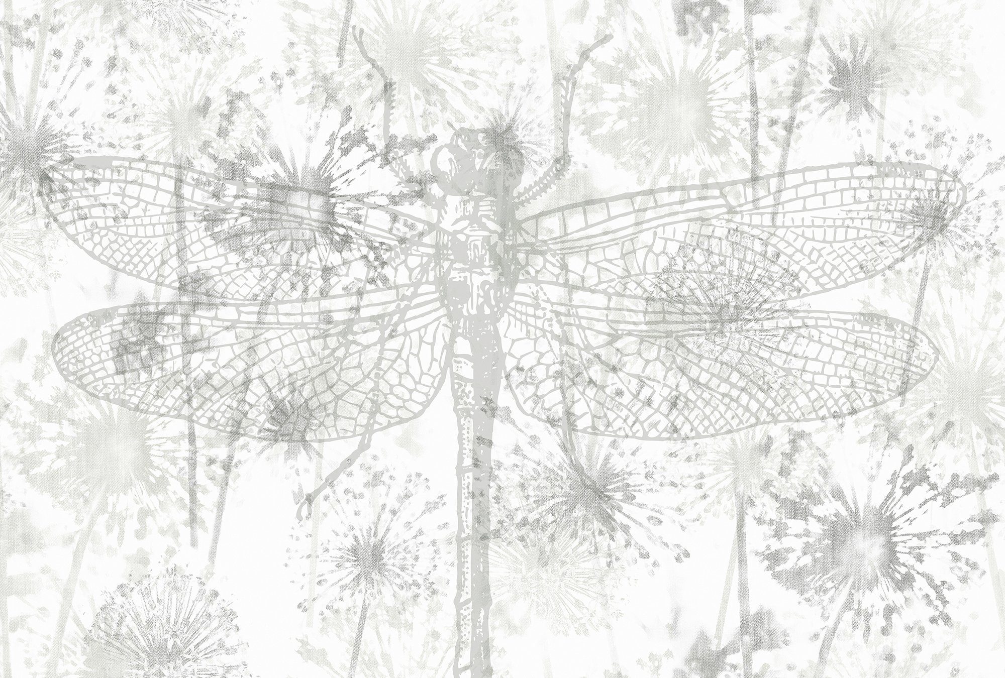 Architects Paper Fototapete Atelier 47 Dragon Fly 2, glatt, floral, (4 St), Vlies, Wand, Schräge, Decke