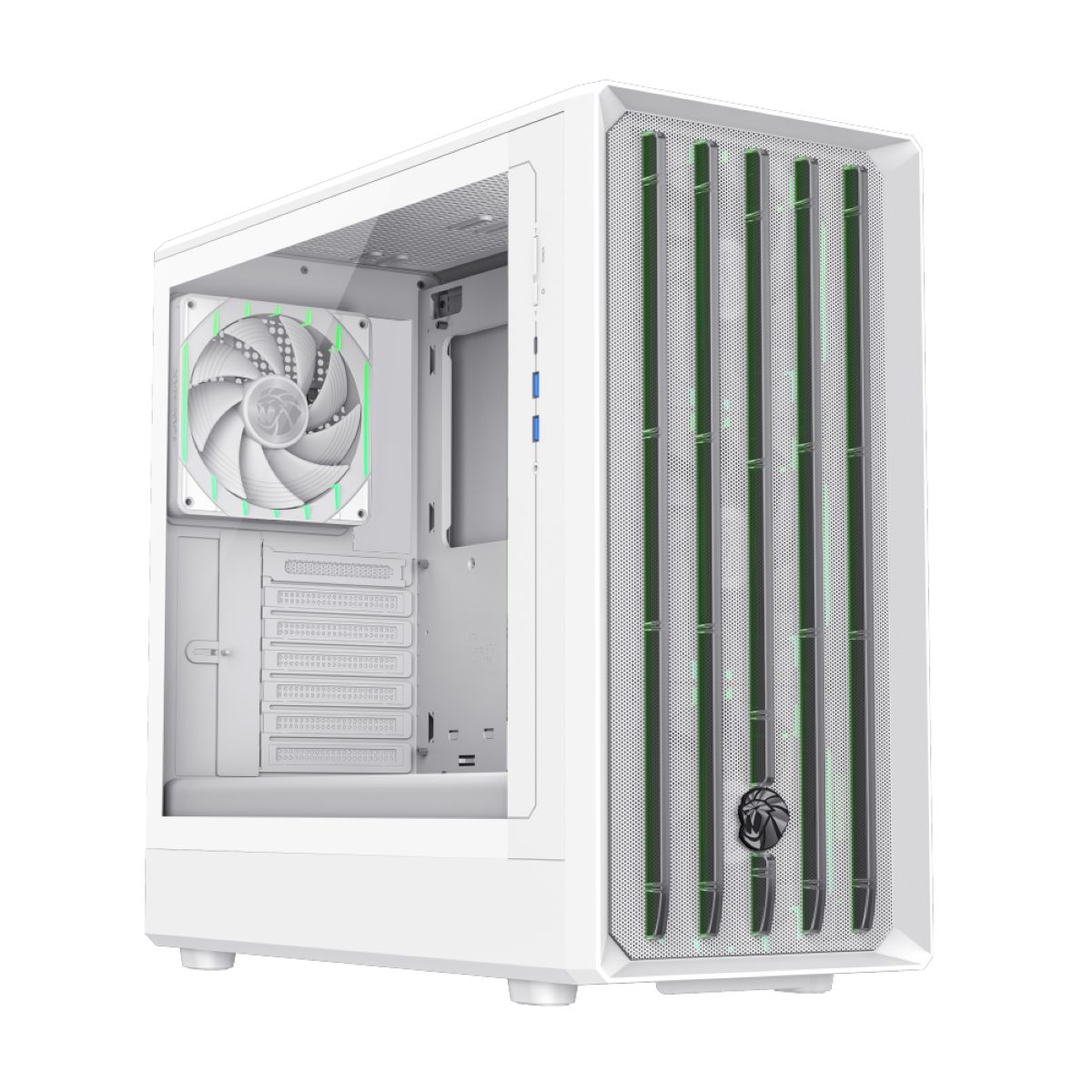 GAMEMAX Gaming-Gehäuse Claw 460, Midi-Tower, ohne Netzteil, USB/Audio, ATX, ATX, M-ATX, ITX; 2x USB 3.0, 1x USB-C