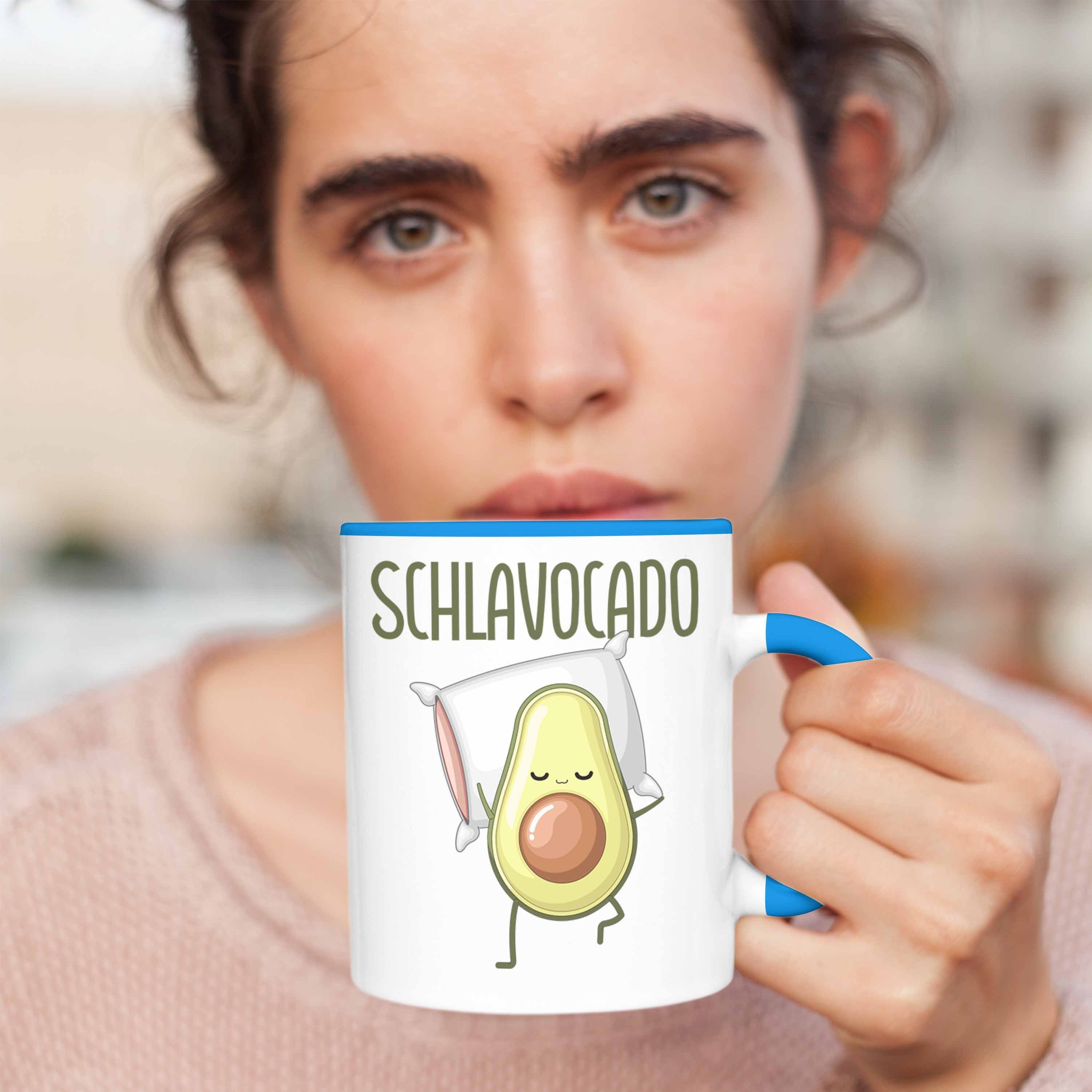 Mittagsschlaf-Liebhaber Avocado-Motiv Nap Trendation Tasse Lustige Tasse Geschenk Blau
