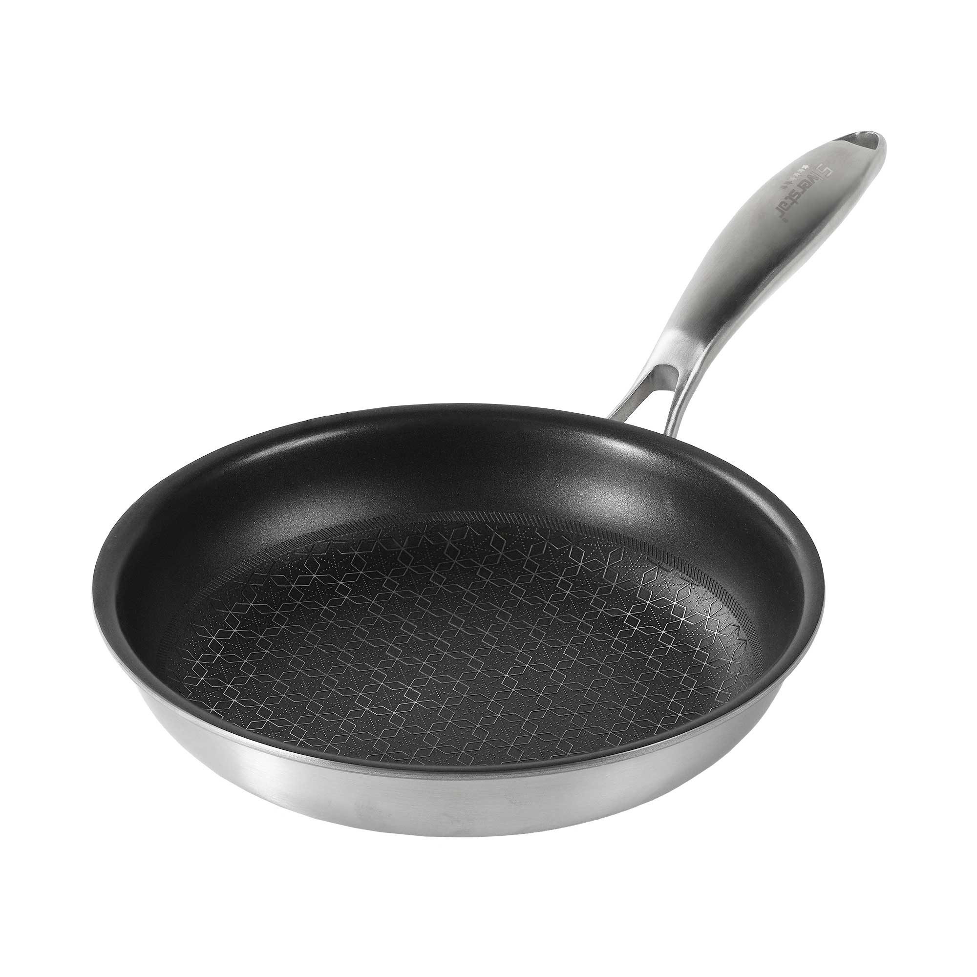STONELINE Bratpfanne Silverstar® Edelstahlpfanne 20 cm mit Antihaftbeschichtung für, Aluminium, Edelstahl (1-tlg), Edelstahl, für scharfes Anbraten