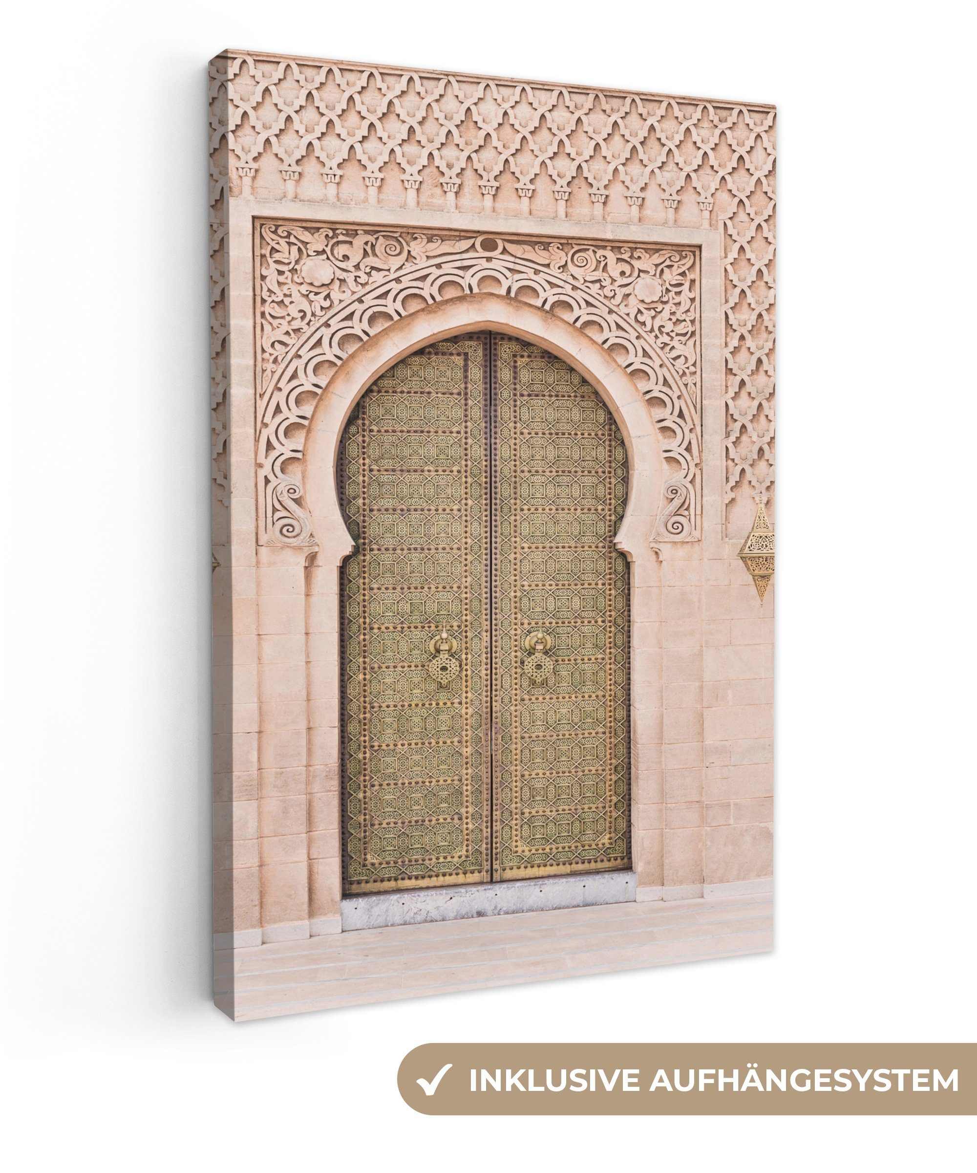 OneMillionCanvasses® Leinwandbild Marokkanische Tür - Rosa günstig online kaufen