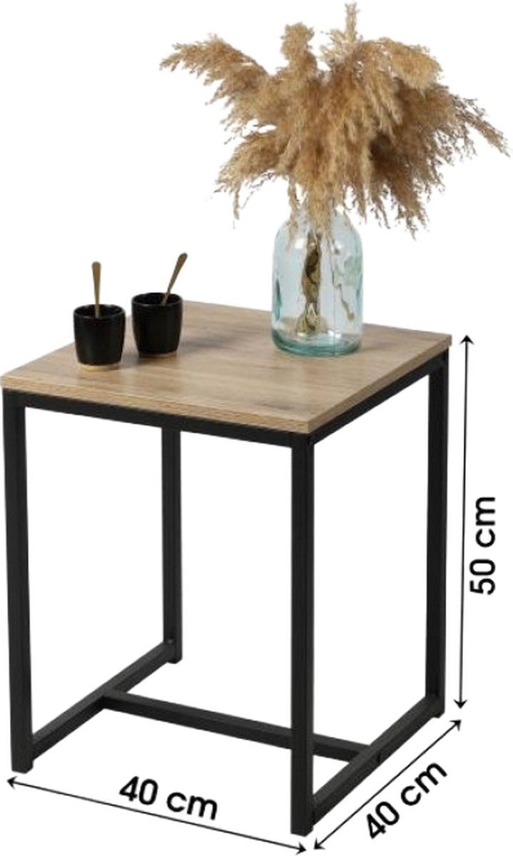 Urban Living Beistelltisch Beistelltisch Pflanzenständer - schwarz - 40 x 40 x 50 cm