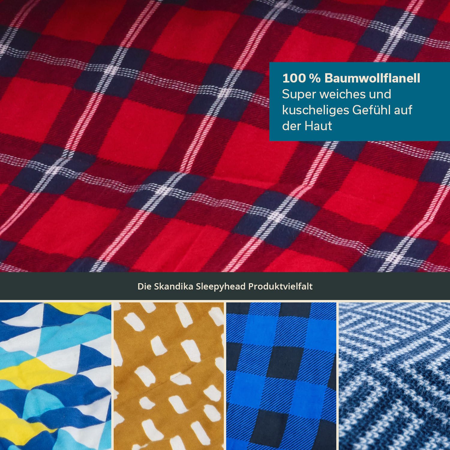 Skandika Reisekissen Dundee Sleepyhead Kopfkissen, Outdoor Camping Kissen, 45x40 cm, Waschbar, weicher Flanell Kissenbezug, mit Füllung, Kompressionspacksack