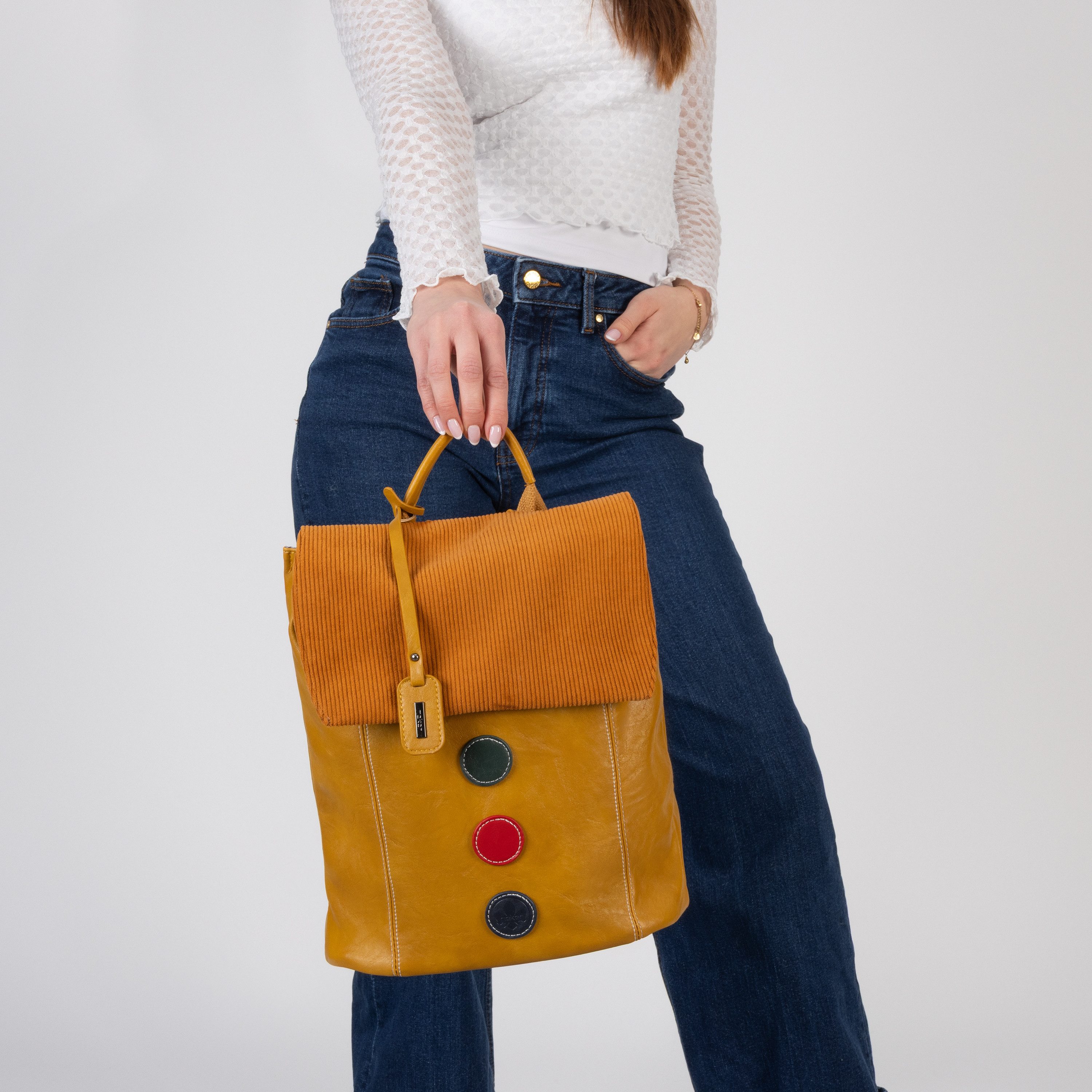 Rieker Cityrucksack, Freizeitrucksack, Shoppingrucksack mit bunten Akzenten