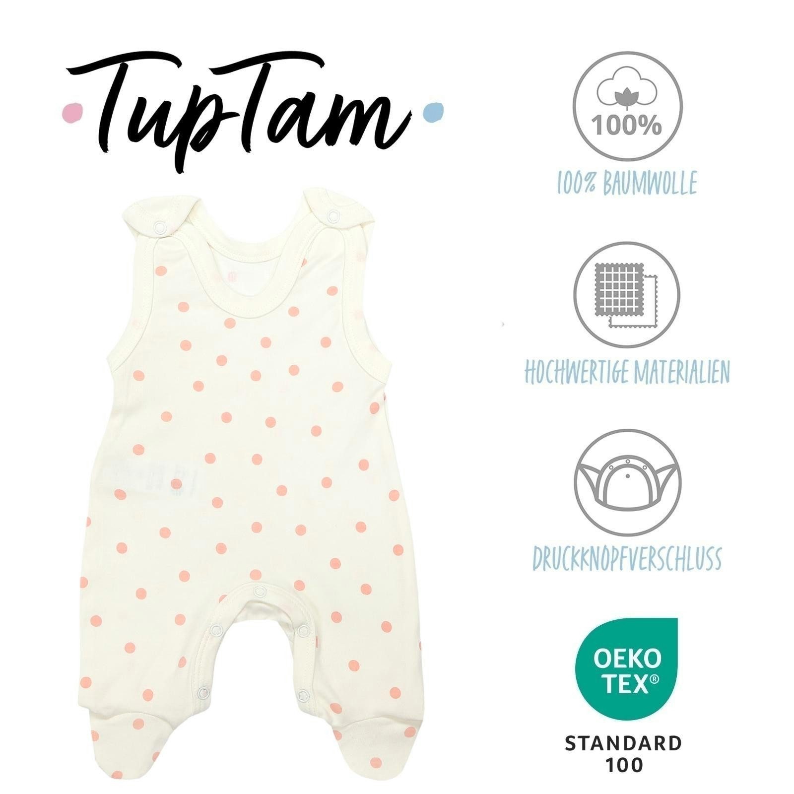 TupTam Strampler TupTam Baby Mädchen Strampler mit Fuß 3er Pack