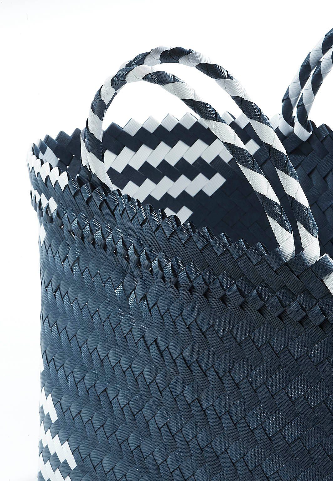 Kobolo Shopper Einkaufstasche MALIA XXL aus PE mit PU Henkeln (1 Stück)