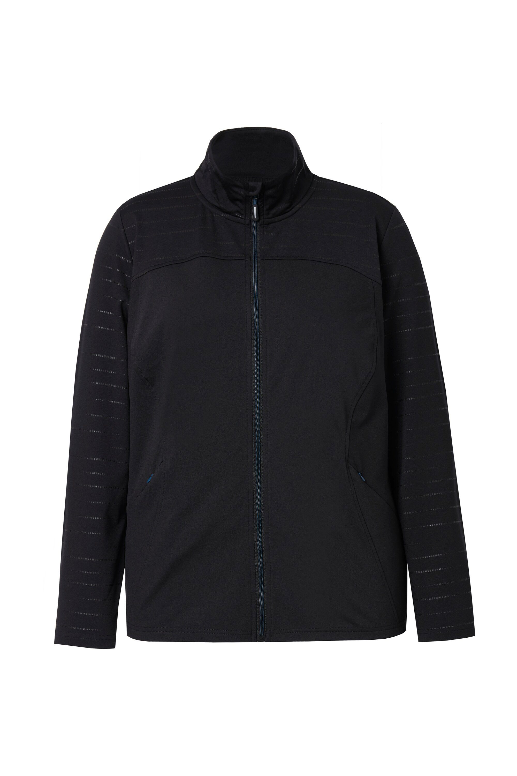 Ulla Popken Sweatjacke Sweatjacke Powerstretch Stehkragen Reflektor günstig online kaufen