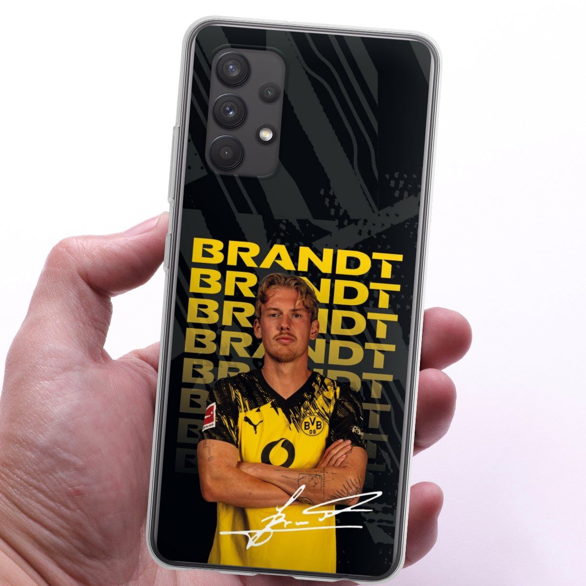 DeinDesign Handyhülle Borussia Dortmund Julian Brandt BVB Julian Brandt 25/26, Samsung Galaxy A32 4G Silikon Hülle Bumper Case Handy Schutzhülle