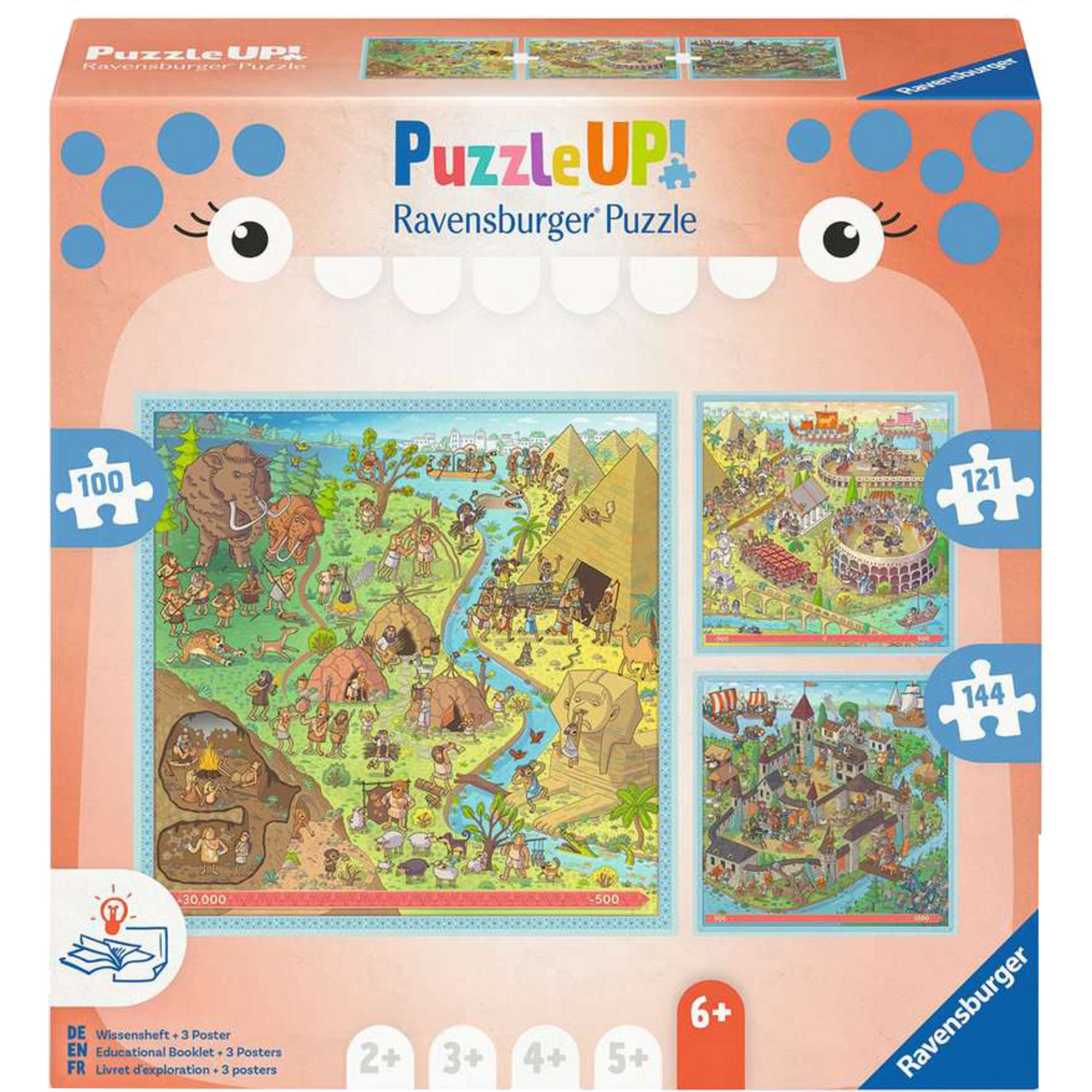 Ravensburger Puzzle Ravensburger Puzzle UP! Geschichte - Steinzeit, 465 Puzzleteile
