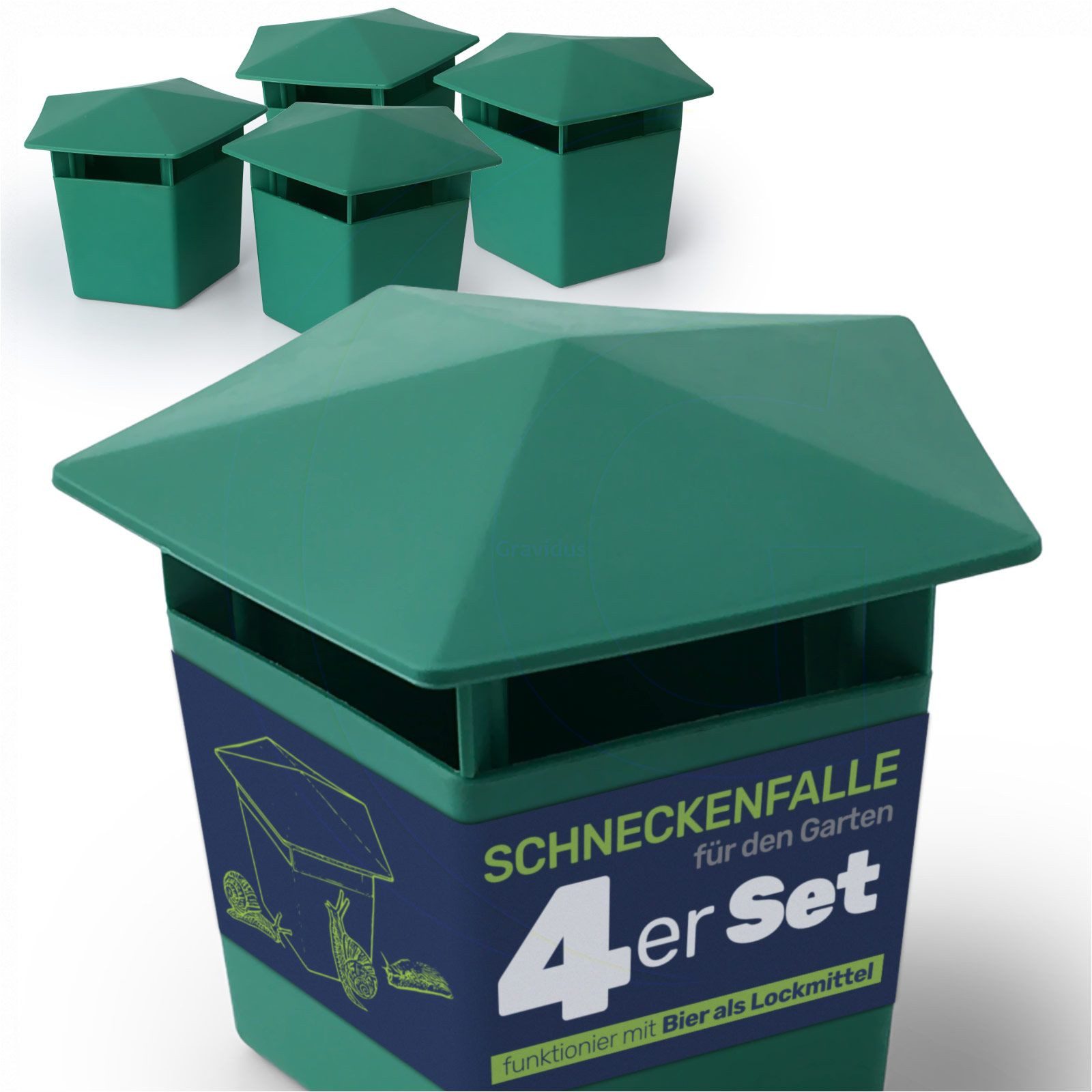 Gravidus Lebendfalle Schneckenfalle Set Schneckenschutz Garten günstig online kaufen