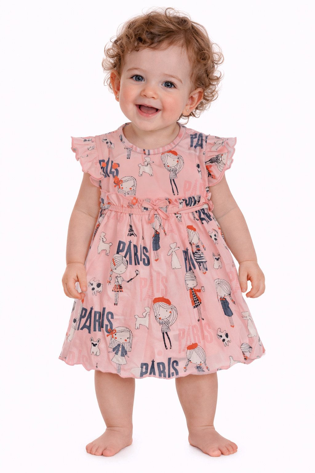 Druckkleid Baby Kleid Sommer Kleidchen Babykleid mit Muster