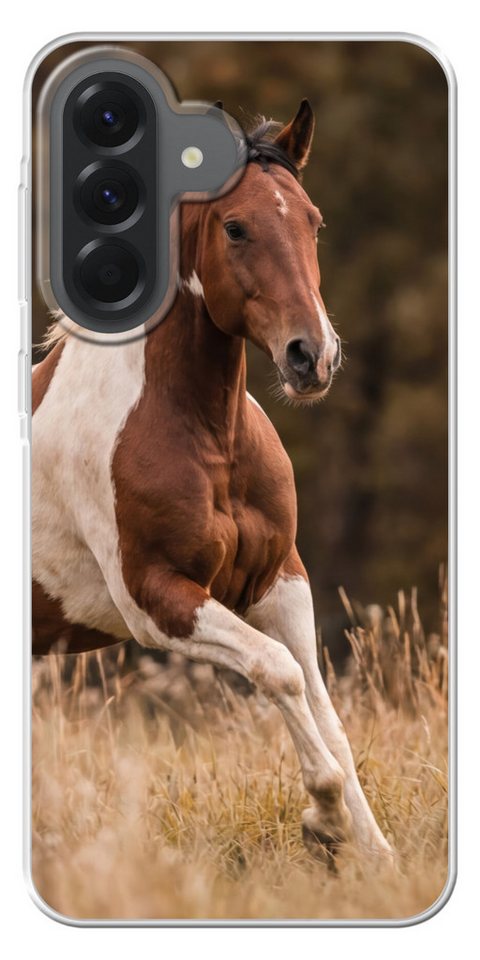 MuchoWow Handyhülle für Samsung Galaxy A57 Pferd - Braun - Gras, Smartphone-Bumper, Print, Handy Schutzhülle Dünn