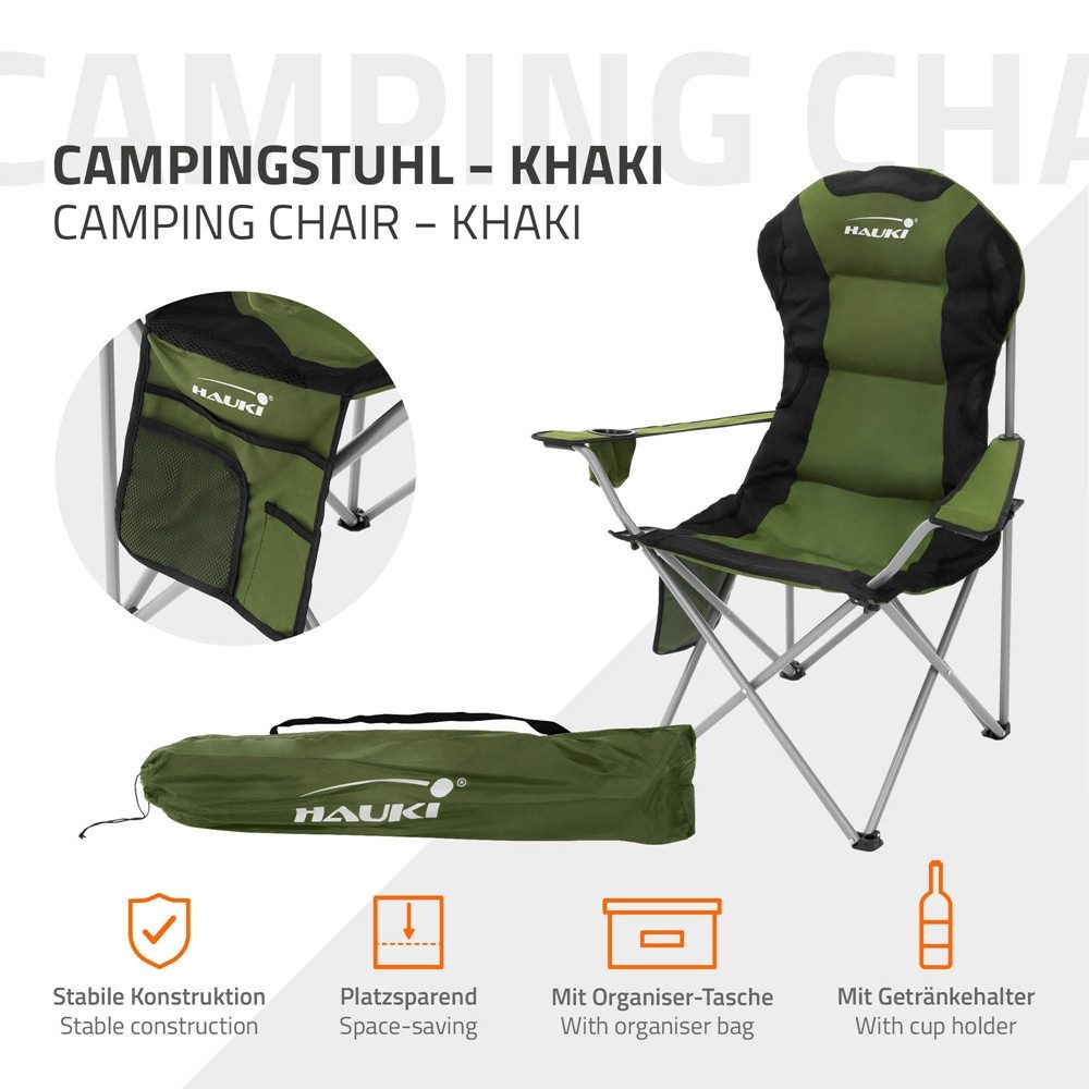 Hauki Campingstuhl Faltstühl faltbar mit Getränkehalter günstig online kaufen