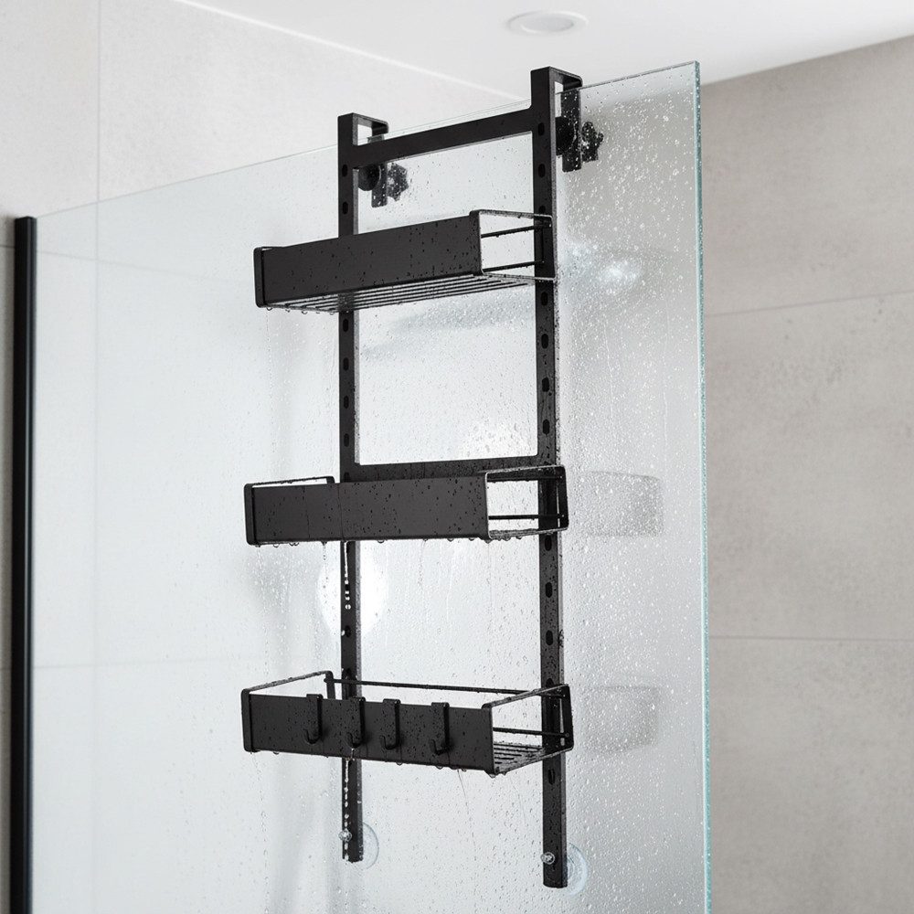 Mucola Duschablage Duschregal ohne Bohren Handtuchhalter Metall Badregal 3 günstig online kaufen