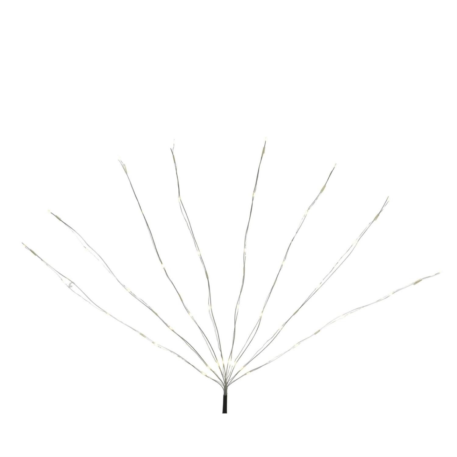 MARELIDA LED-Lichterkette LED Solar Draht Lichtbündel 80cm 10 bunte Stränge Pflanzenbeleuchtung, 60-flammig