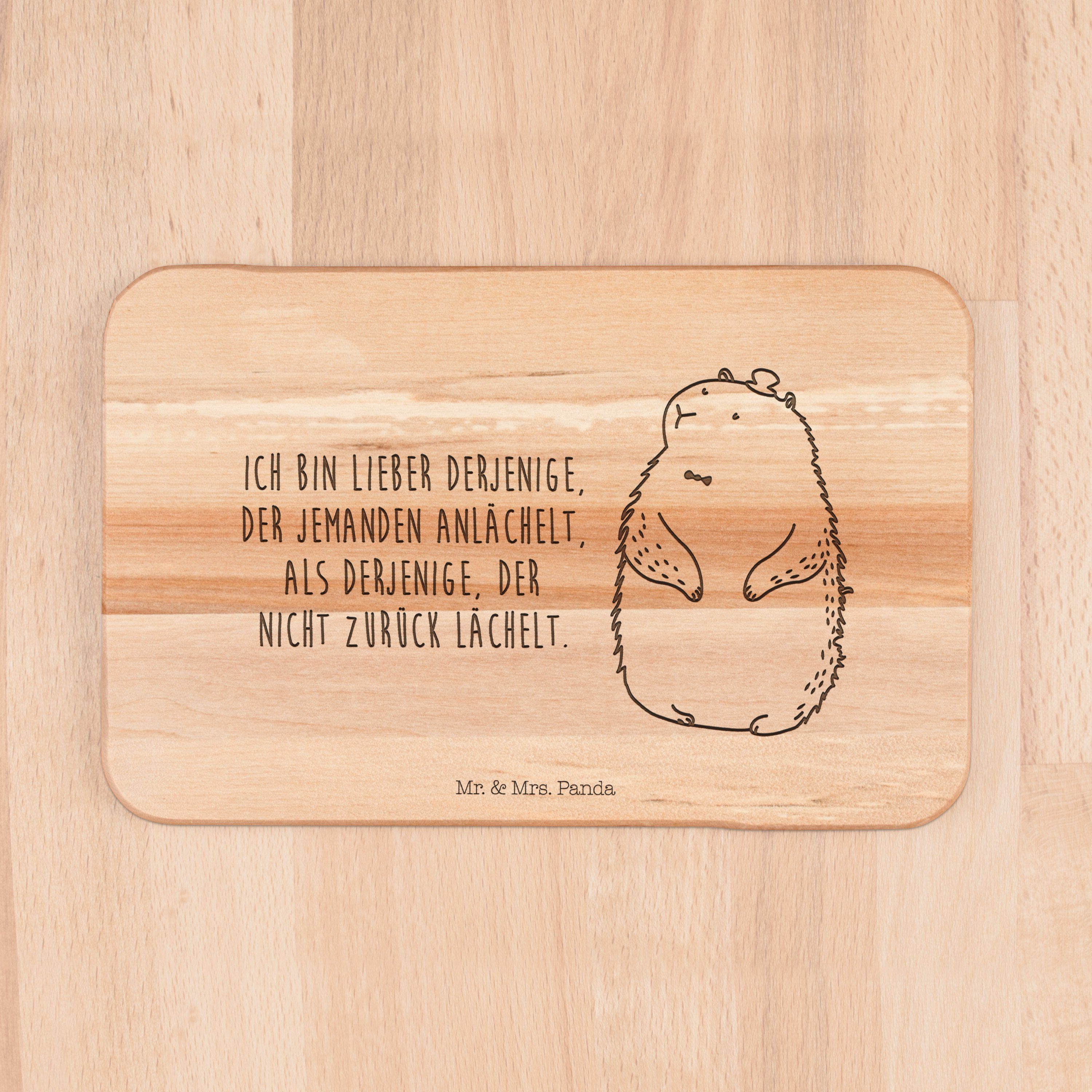 Mr. & Mrs. Panda Frühstücksbrett »Murmeltier Transparent Geschenk
