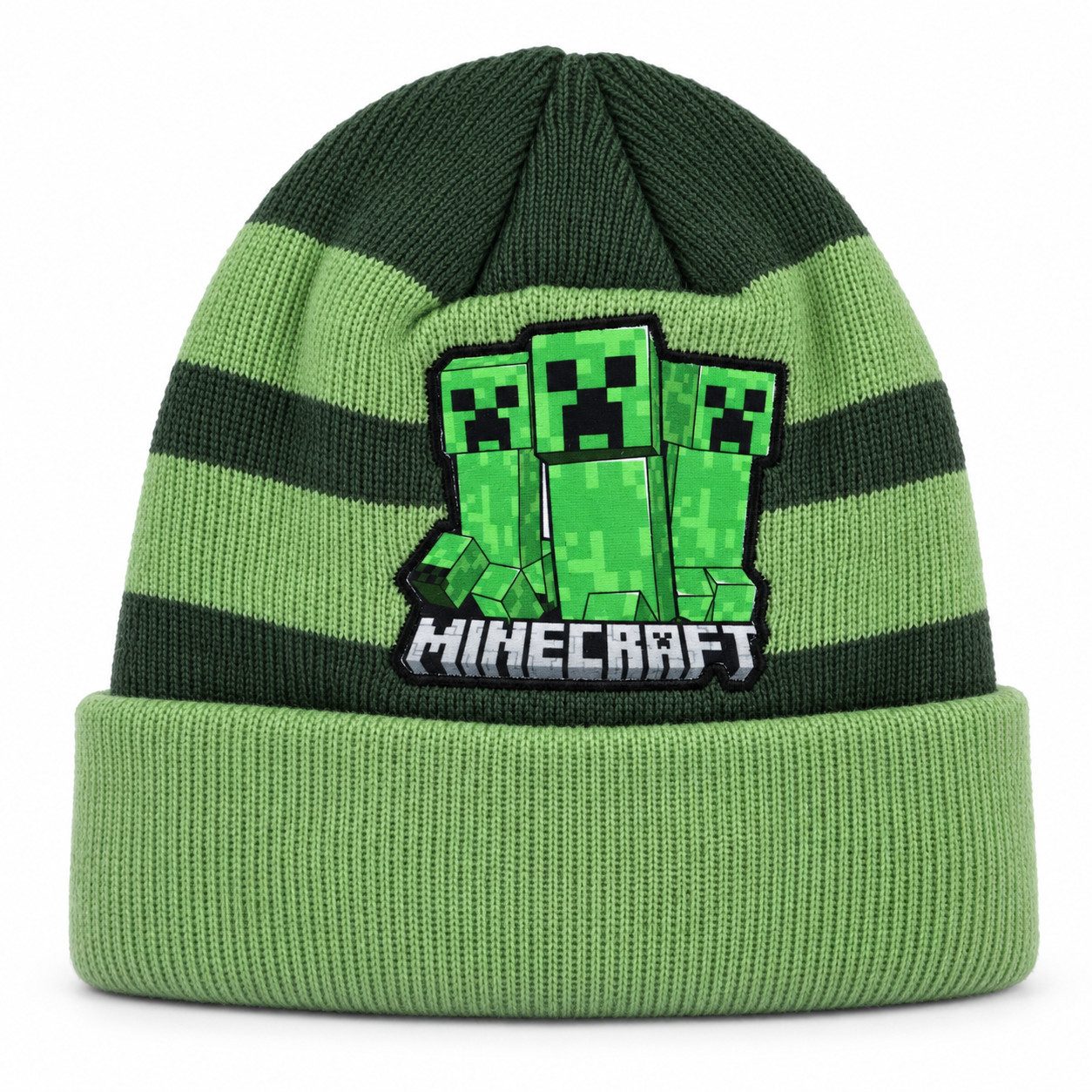 Minecraft Jerseymütze Minecraft Gamer Creeper Kinder Jungen Wintermütze Mütze Gr. 54 bis 56