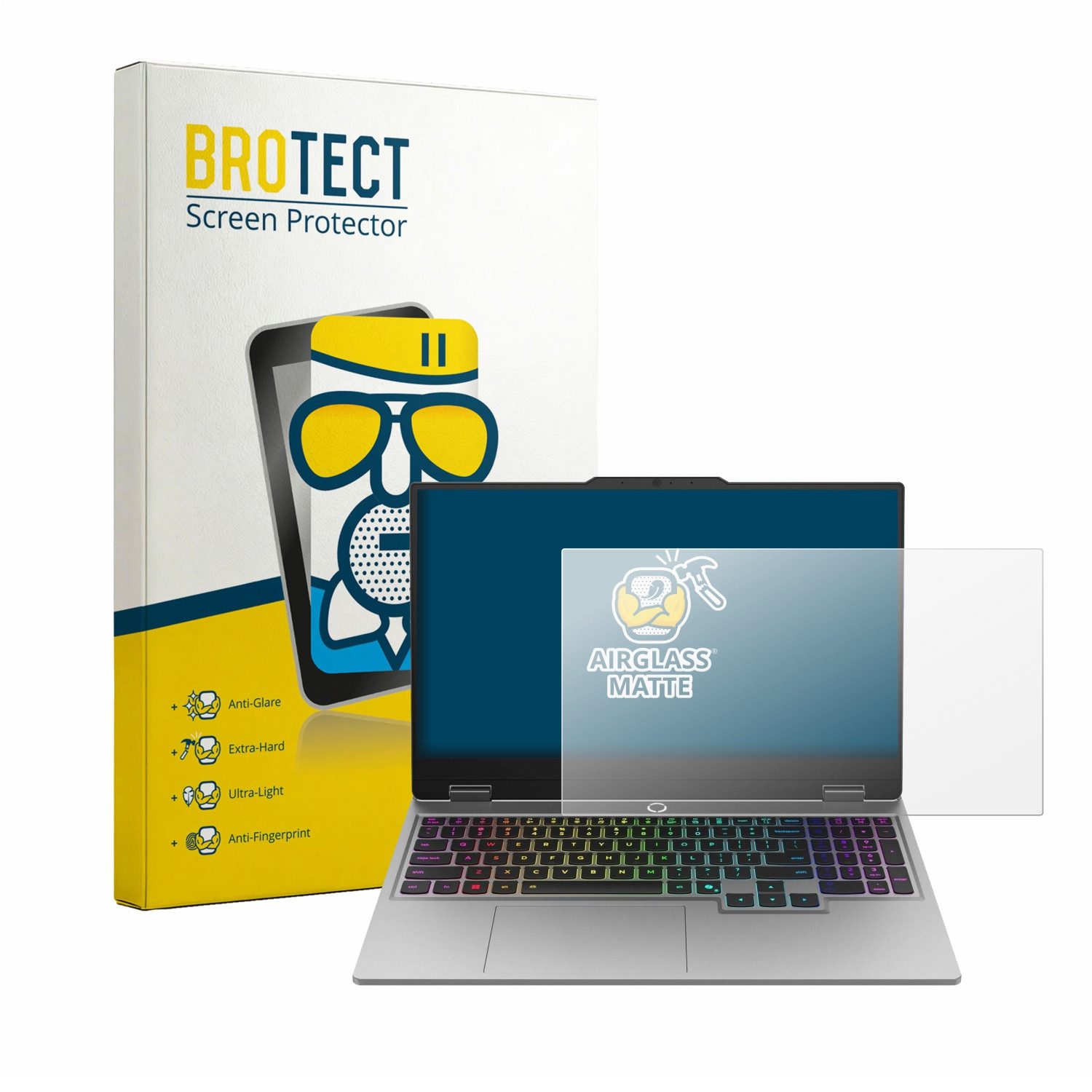 BROTECT Displayschutzglas Folie für Lenovo LOQ 17i Gen 10 17", Schutzfolie Glas Panzer Display Schutz matt