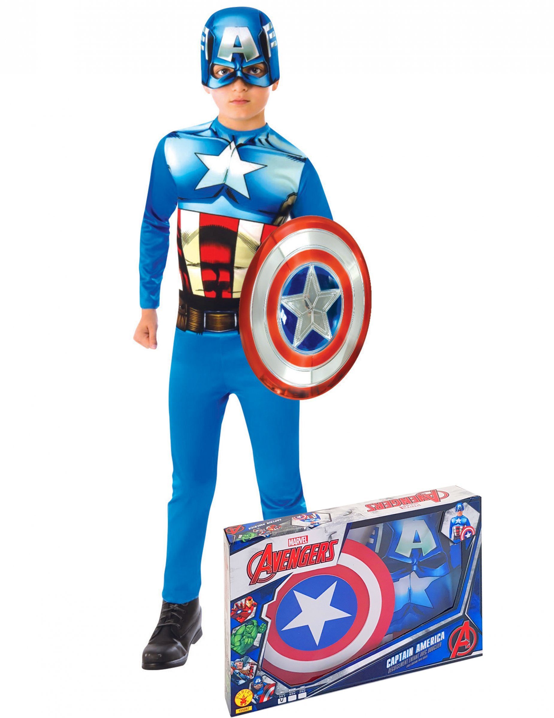 Rubie´s Kostüm Captain America-Kinderkostüm blau-weiss-rot
