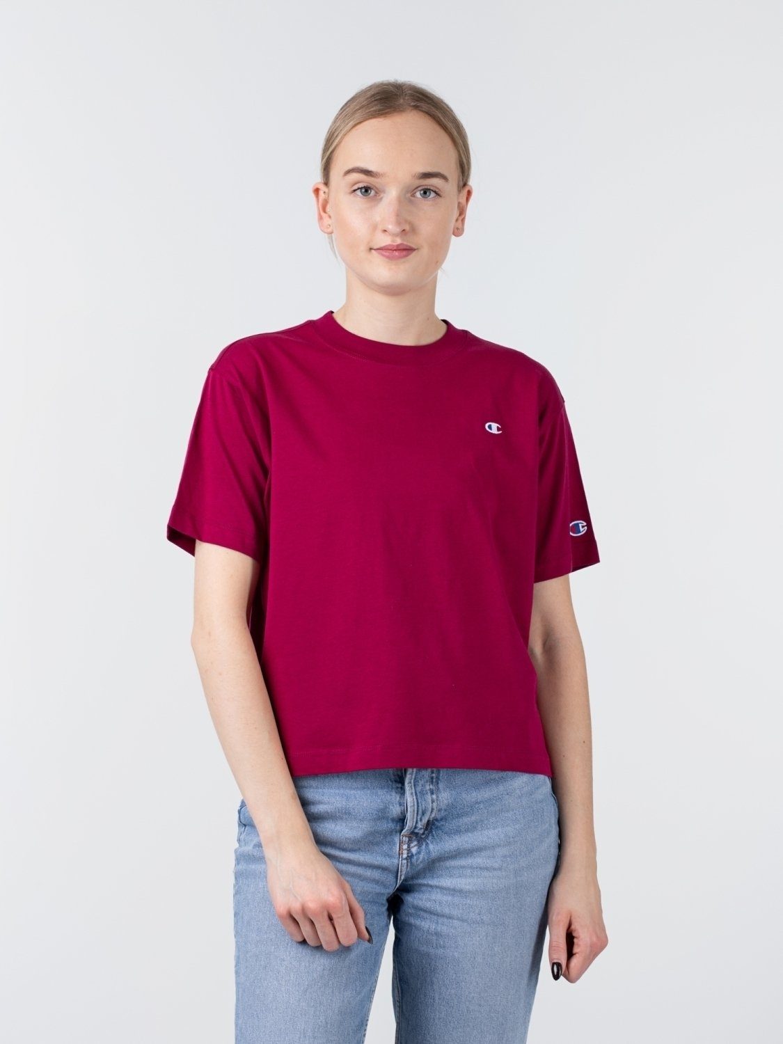 Champion T-Shirt Champion Crewneck Tee Burgunder