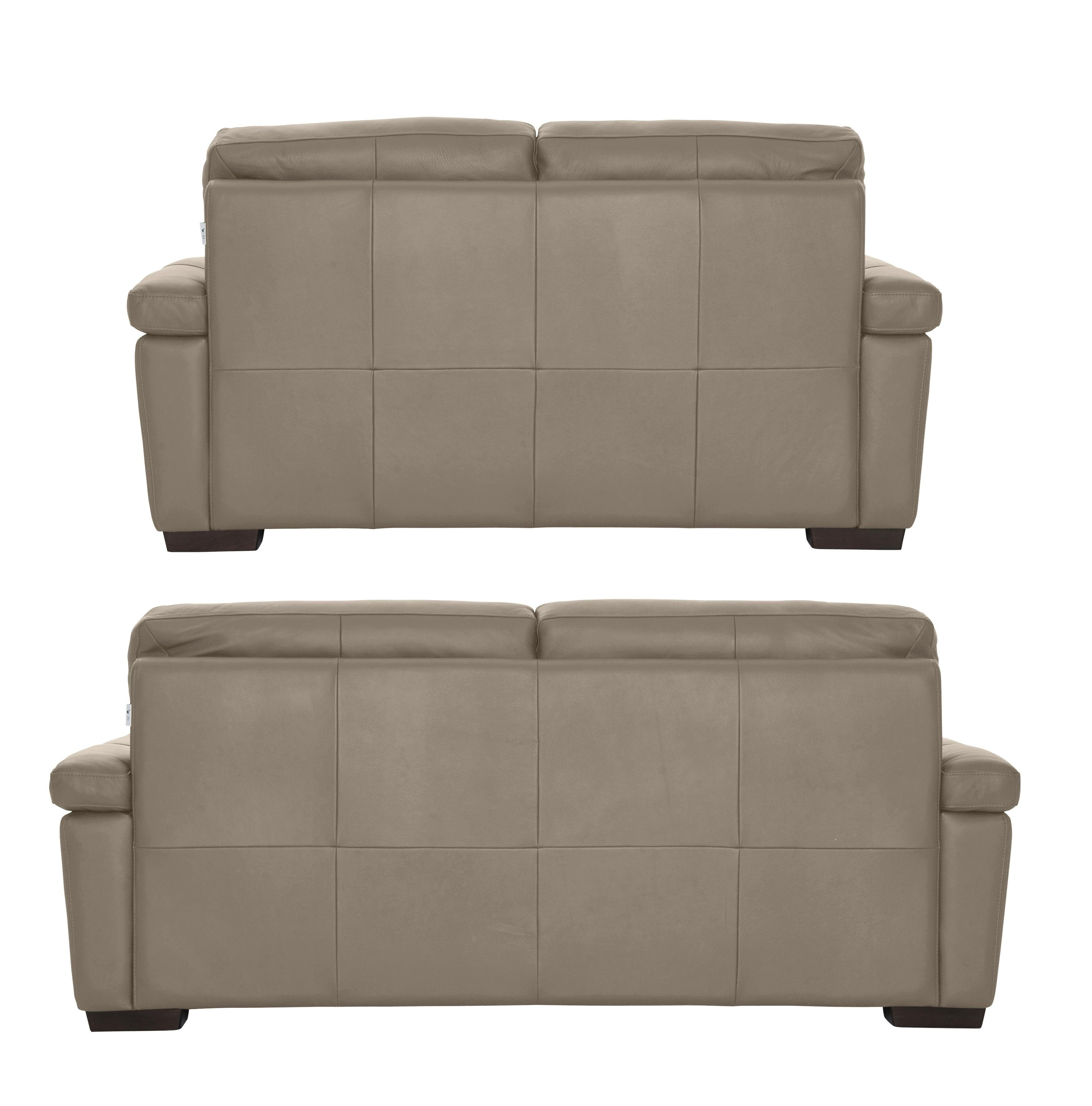 CALIA ITALIA Polstergarnitur Gaia, hochwertige Garnitur aus 2-Sitzer und 3-Sitzer, edles Design, (Set, 2-tlg), Ledergarnitur, in zwei hochwertigen Lederqualitäten