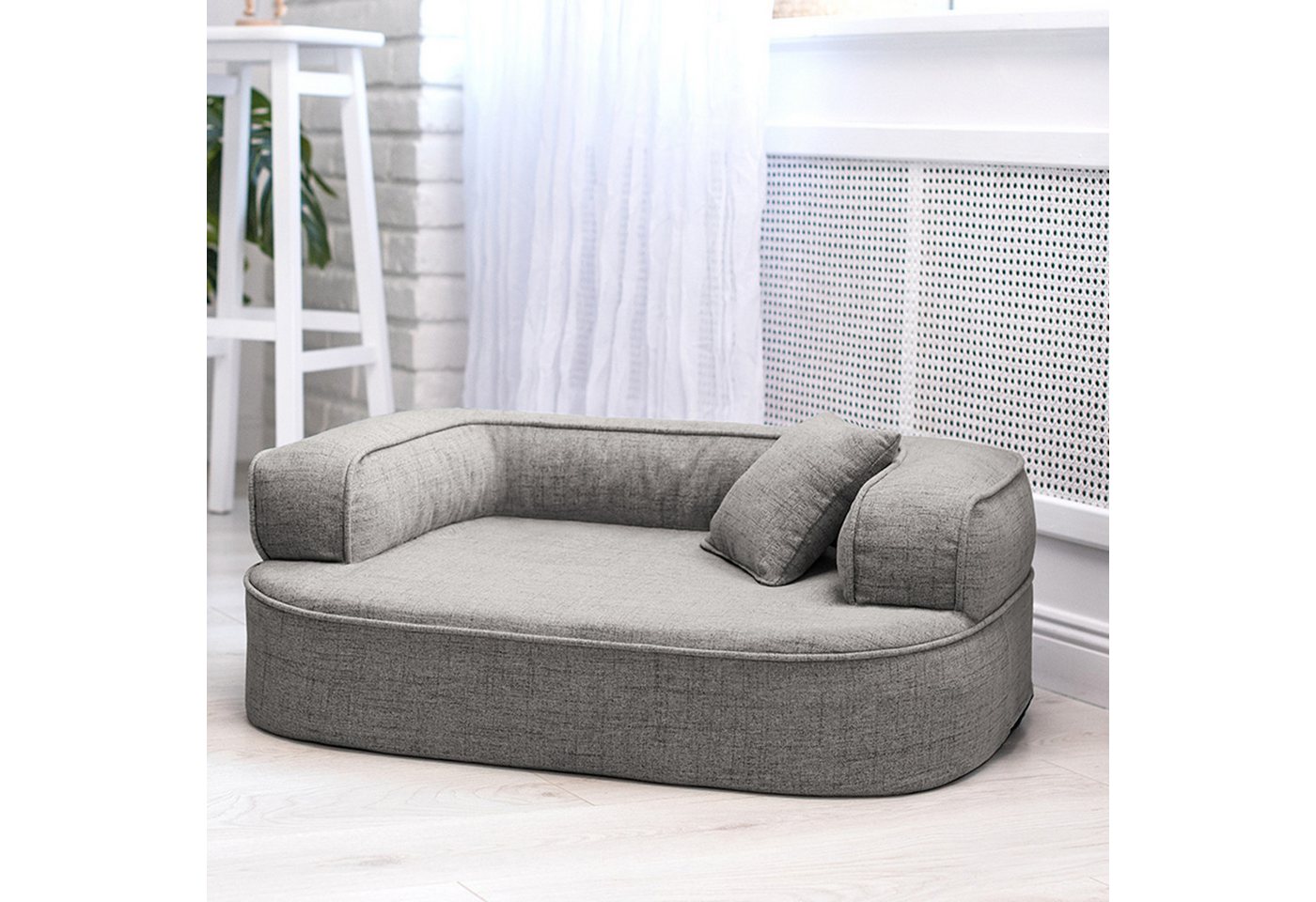 Thumbnail - tierlando® Tierbett Orthopädisches Hundesofa LOTTE VISCO PLUS Webstoff meliert