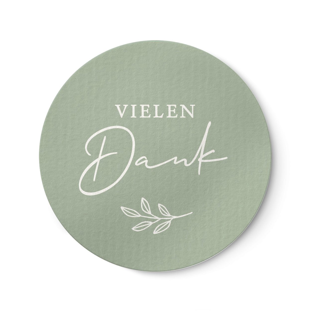 NORDEULE Aufkleber Vielen Dank, Runde Etiketten Ø 5 cm im Sticker Set, (10tlg), ideal zur Danksagung auf Geschenke Karten Umschläge oder Verschluss