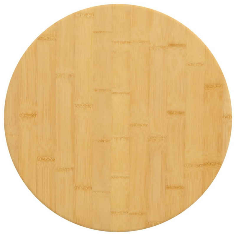 furnicato Tischplatte Ø50x2,5 cm Bambus (1 St)