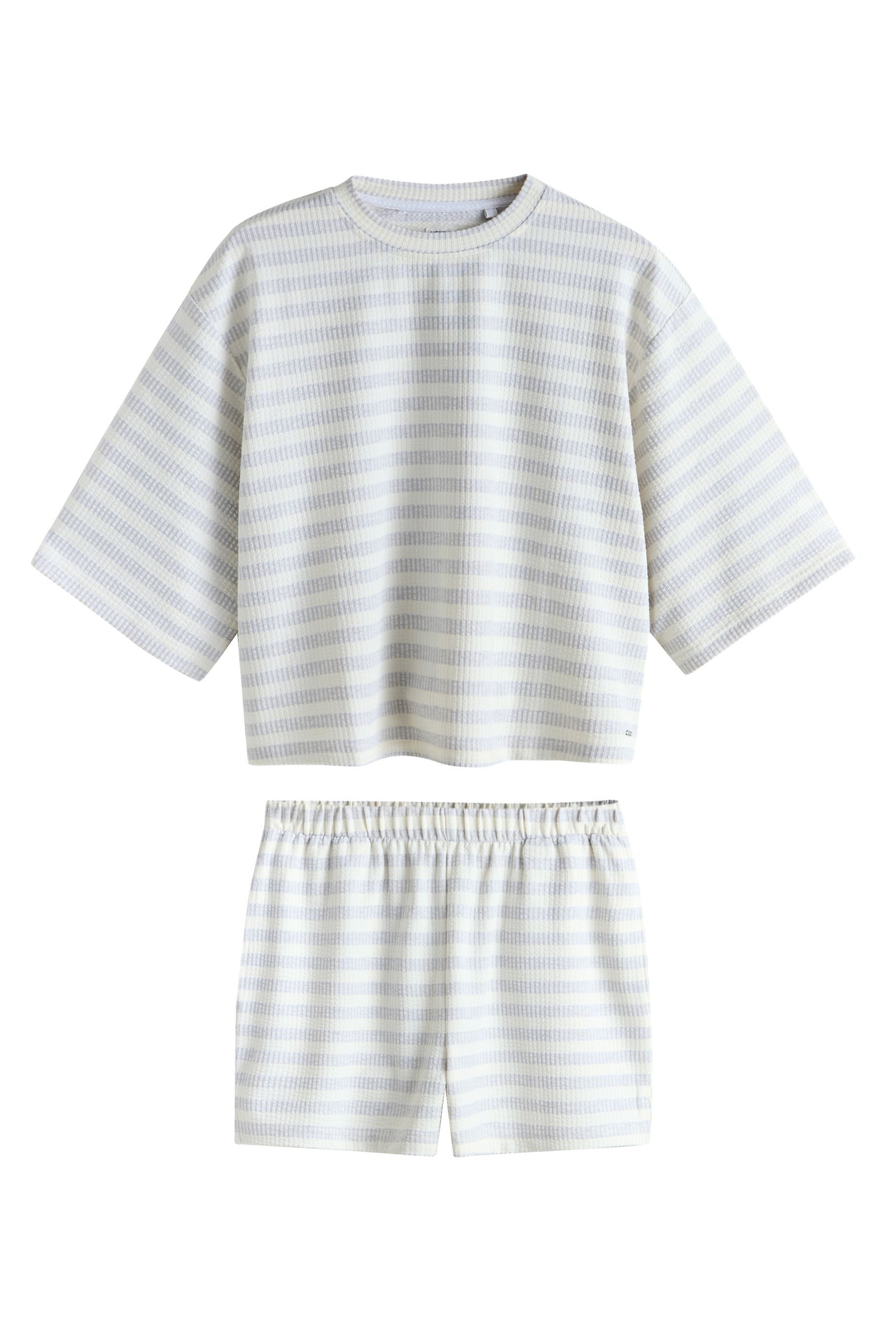 Pyjama Strukturierter, kurzer Schlafanzug