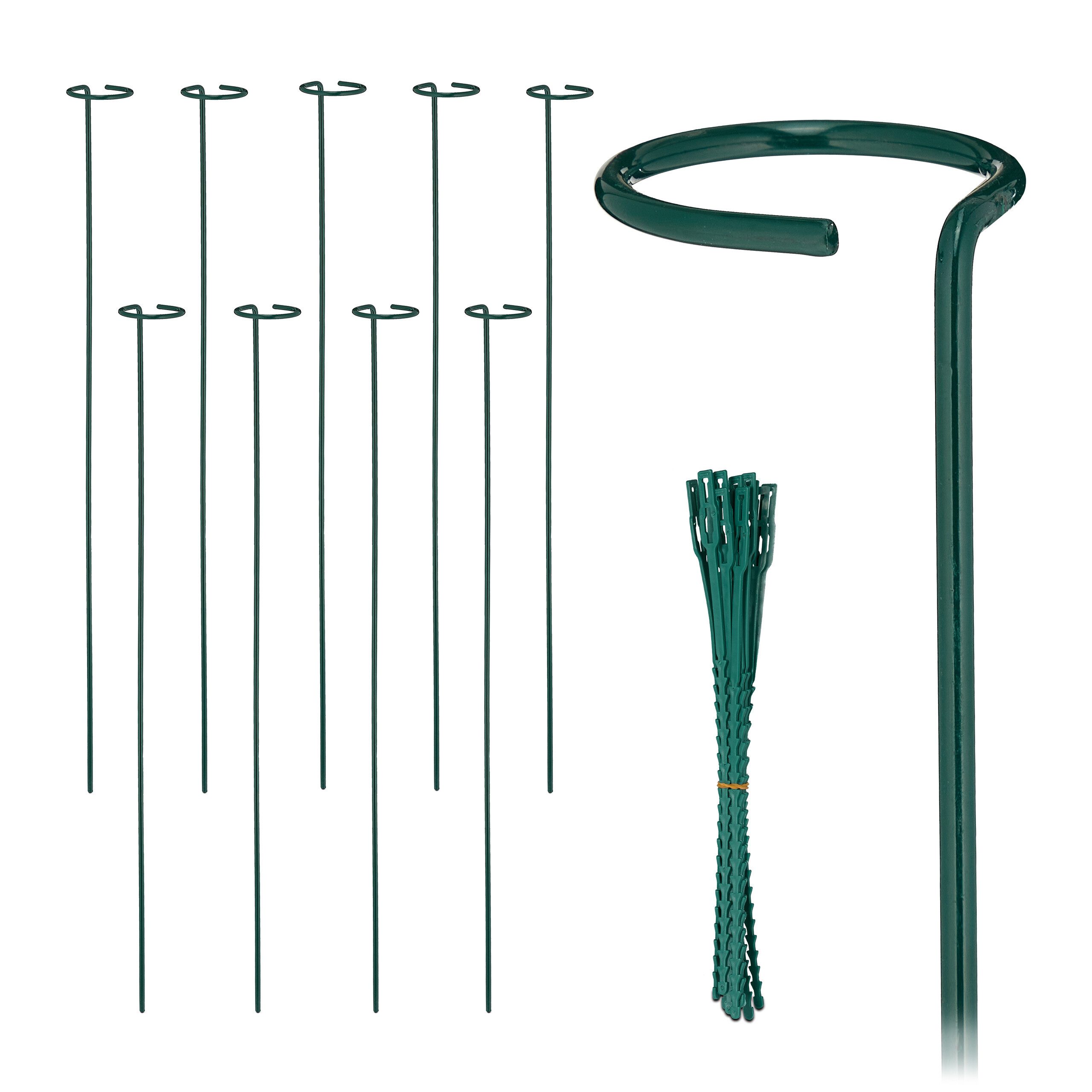 relaxdays Rankhilfe Pflanzstäbe aus Metall 10er günstig online kaufen