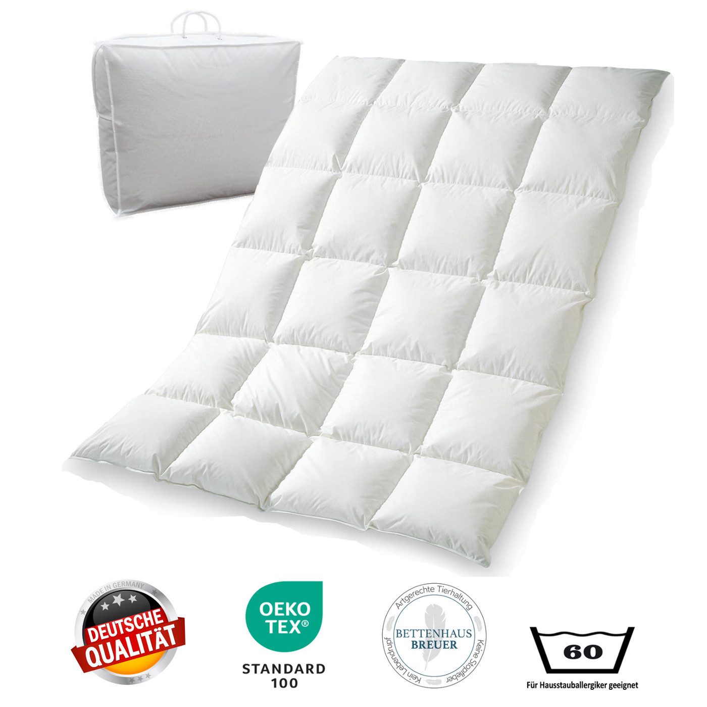 Bettenhaus Breuer Daunenbettdecke Daunendecke 100% sibirische Daunen Bettde günstig online kaufen