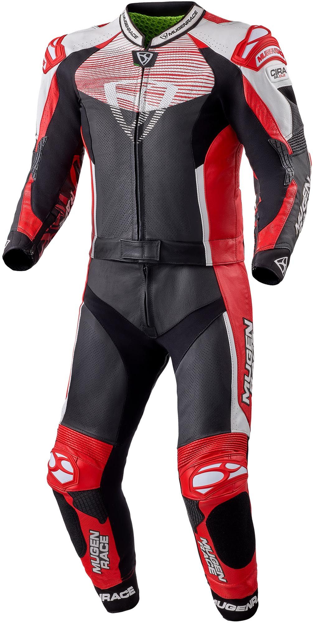MUGENRACE Motorradkombi Scorpion perforierte 2-Teiler Motorrad Lederkombi Verbindungsreißverschluss,Ellenbogenprotektoren enthalten,Kniepro