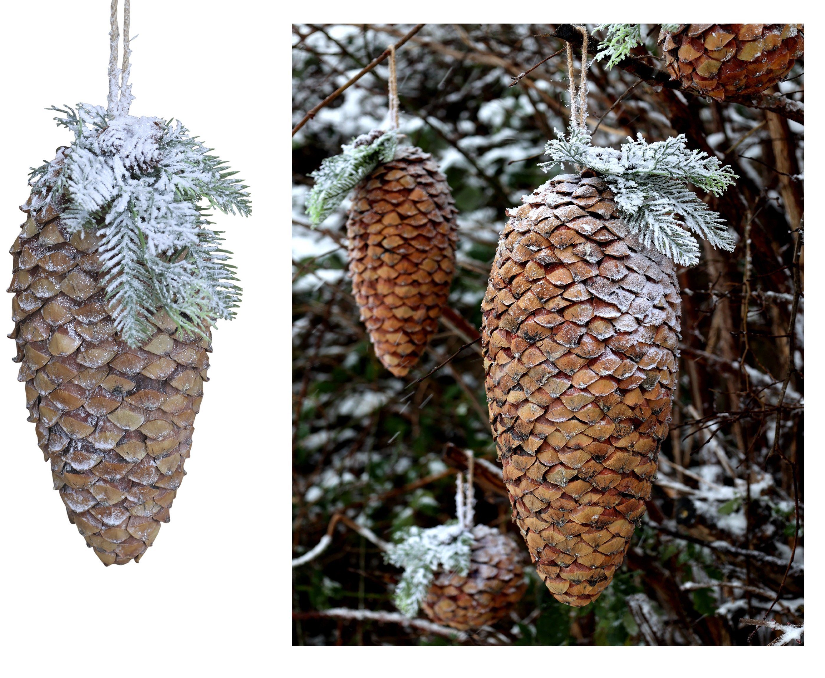 Chic Antique Christbaumschmuck Weihnachtsschmuck Tannenzapfen m. Schnee Chic Antique 39477-00 18cm. € 19,95