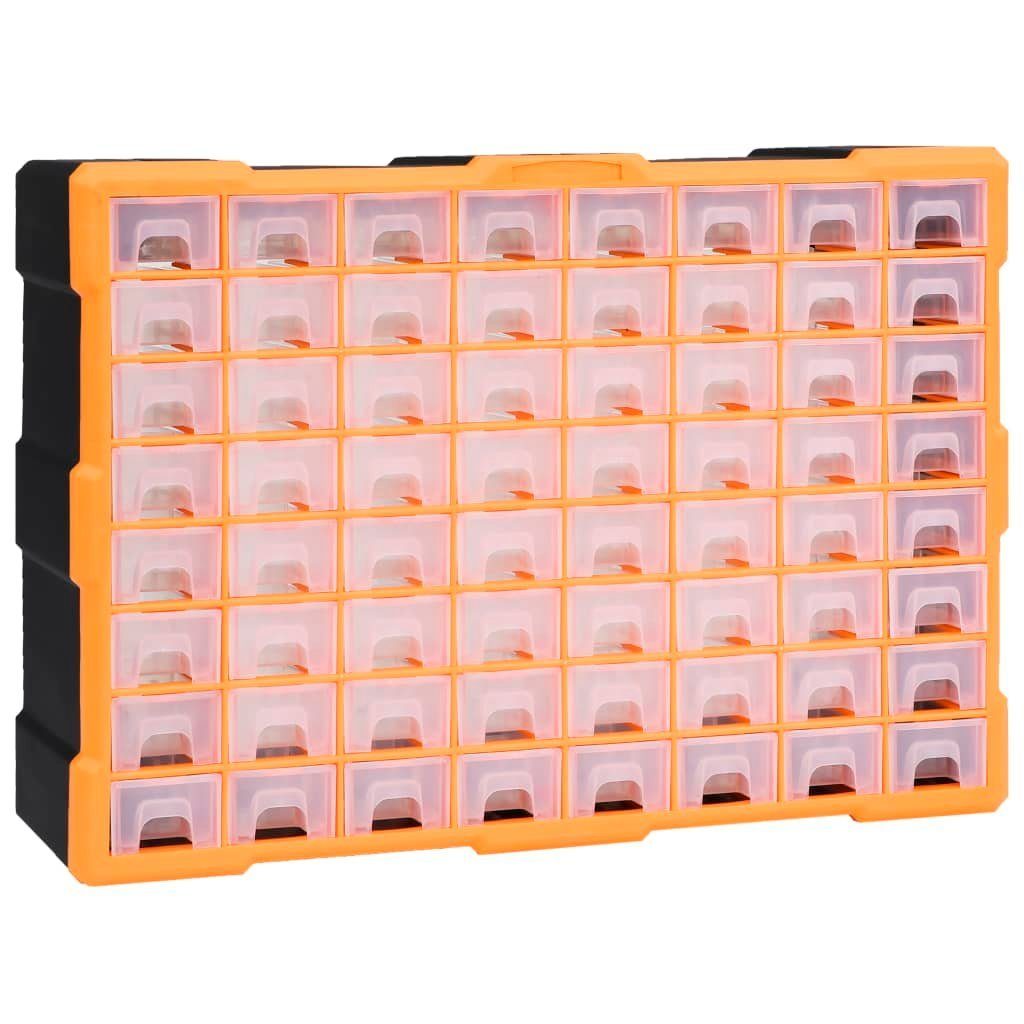 vidaXL Werkzeugbox Multi-Schubladen-Organizer mit 64 Schubladen 52x16x37,5 cm (1 St)