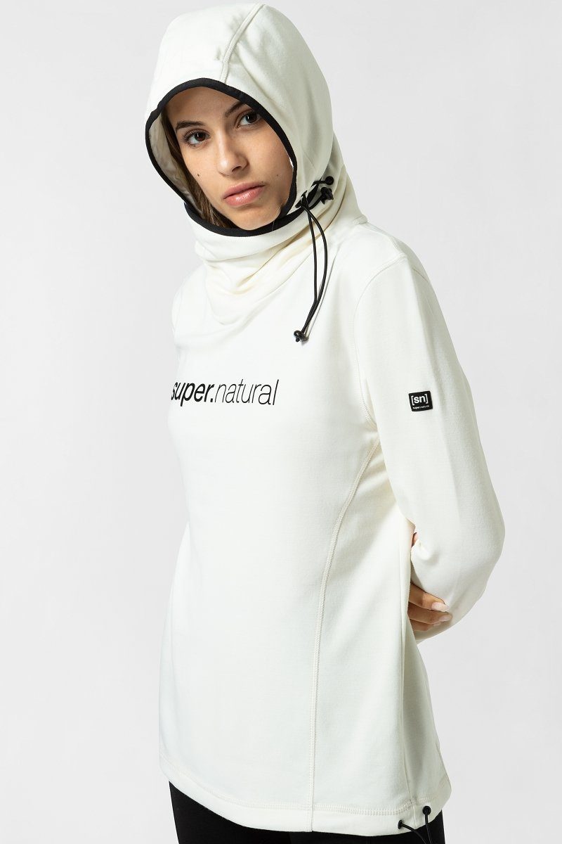 SUPER.NATURAL Hoodie Merino Hoodie W ALPINE HOODED wärmender Merino-Materialmix