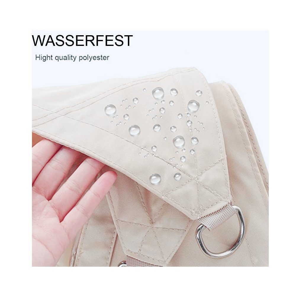 PROMAFIT Maia rectangular sunshade sail, 3x2 m, waterproof, with 90 LED lights, offers 95% UV protection