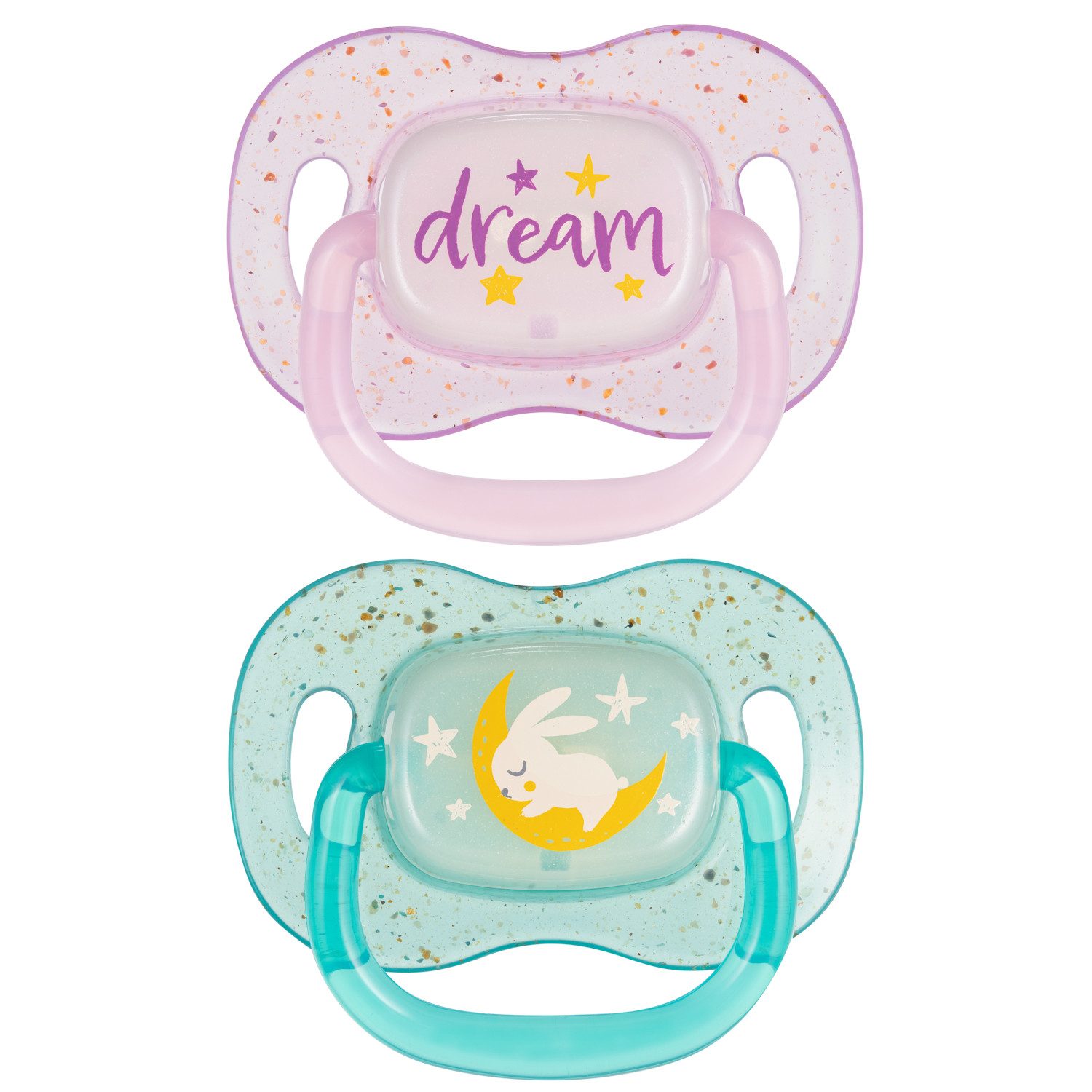 Canpol Schnuller NightGlow Symmetrischer Beruhigungssauger Hello Dream 2er Packung