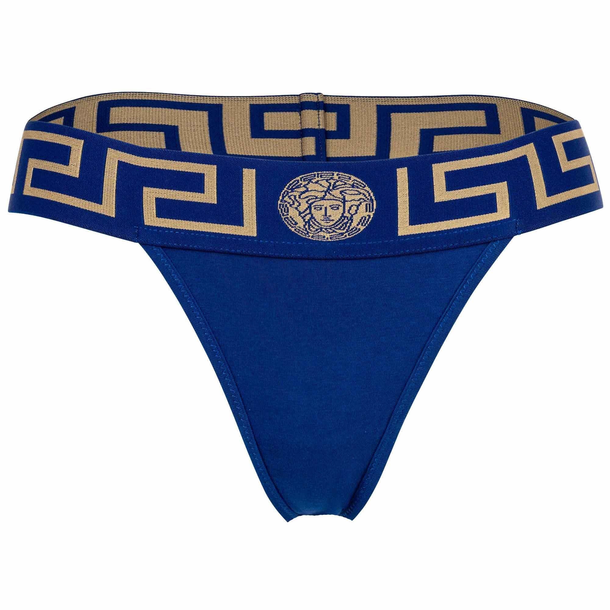 Versace String Damen String - TOPEKA, Unterwäsche, Tanga Blau | Klassische Strings